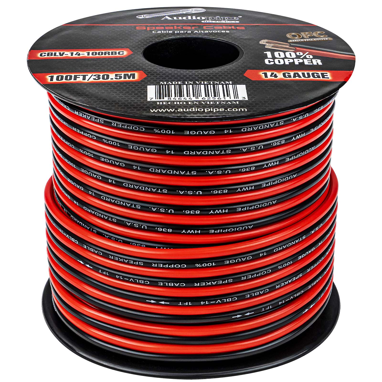 100FT 14AWG Speaker Cable (CBLV-14-100RBC)