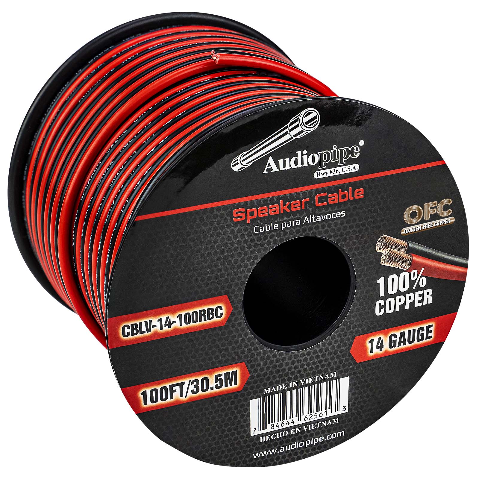 100FT 14AWG Speaker Cable (CBLV-14-100RBC)