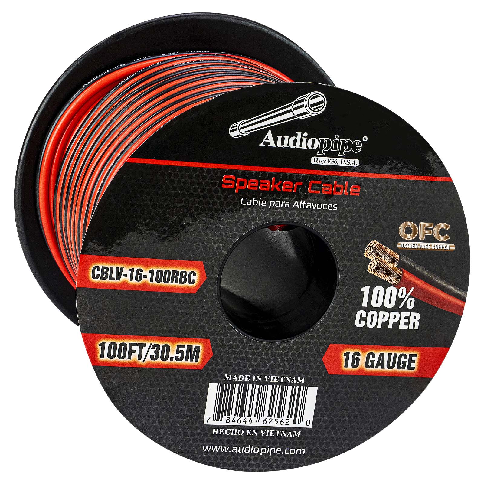 100FT 16AWG Speaker Cable (CBLV-16-100RBC)