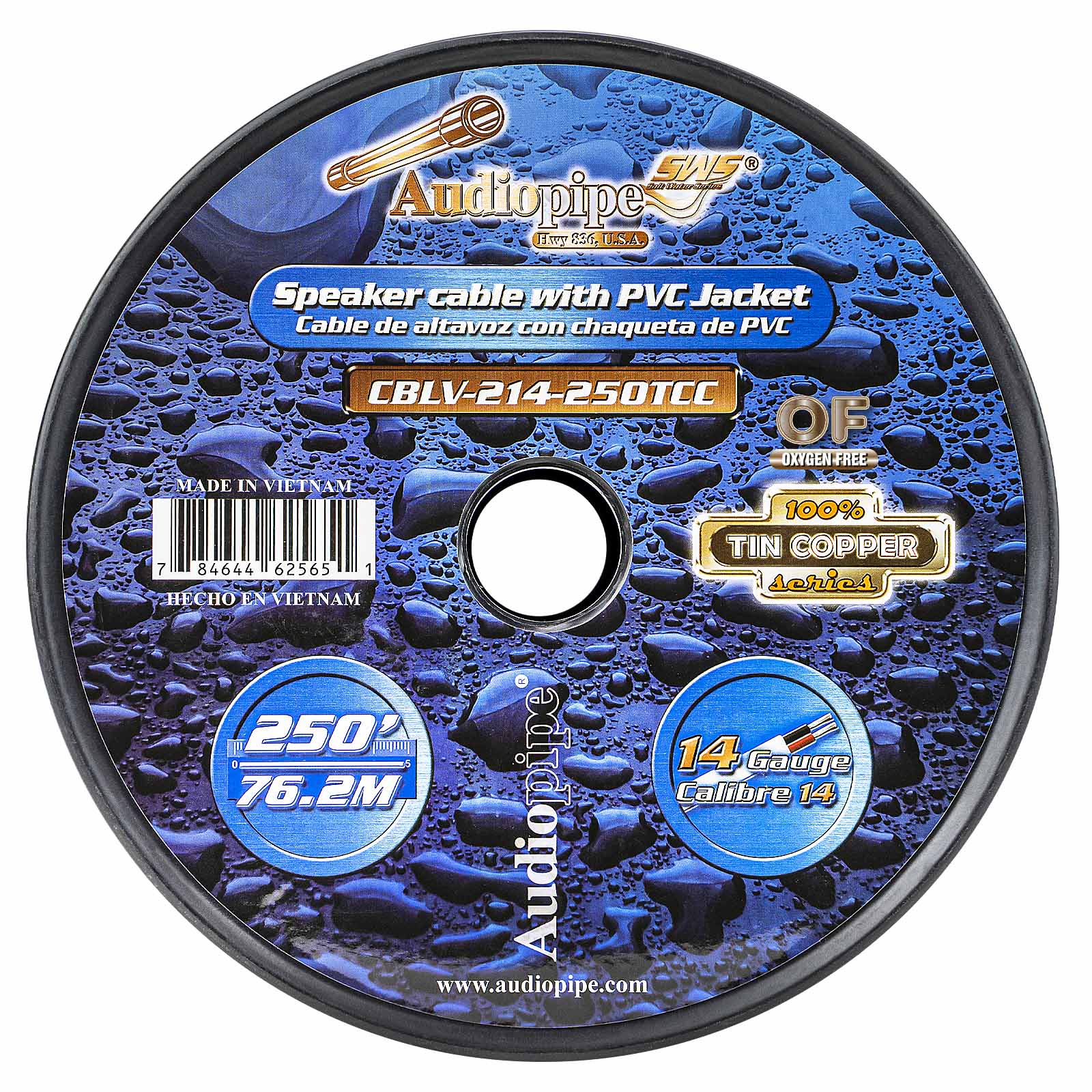 250FT 14AWG Speaker Cable with PVC Jacket (CBLV-214-250TCC)