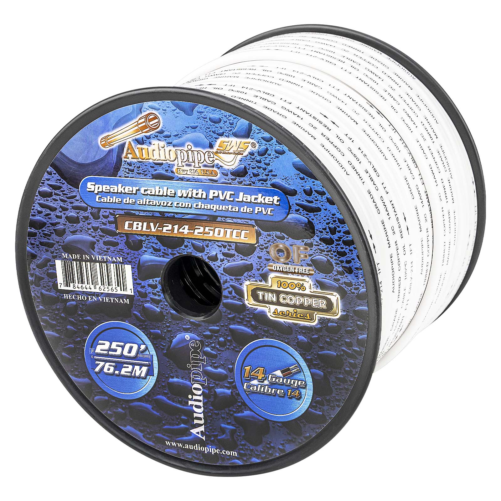 250FT 14AWG Speaker Cable with PVC Jacket (CBLV-214-250TCC)