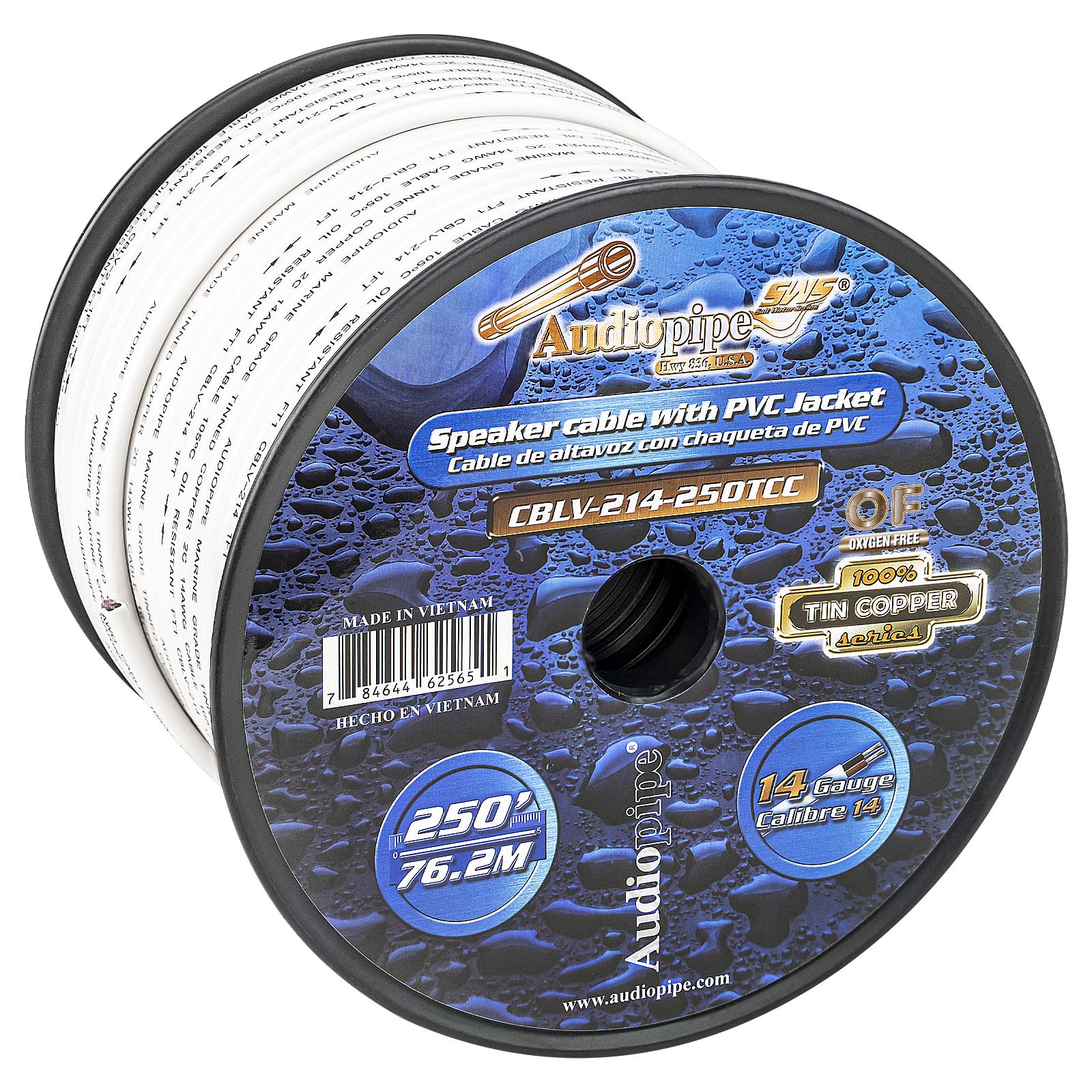250FT 14AWG Speaker Cable with PVC Jacket (CBLV-214-250TCC)