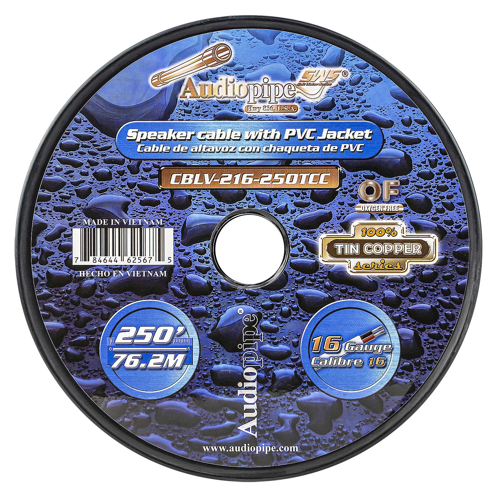 250FT 16AWG Speaker Cable with PVC Jacket (CBLV-216-250TCC)