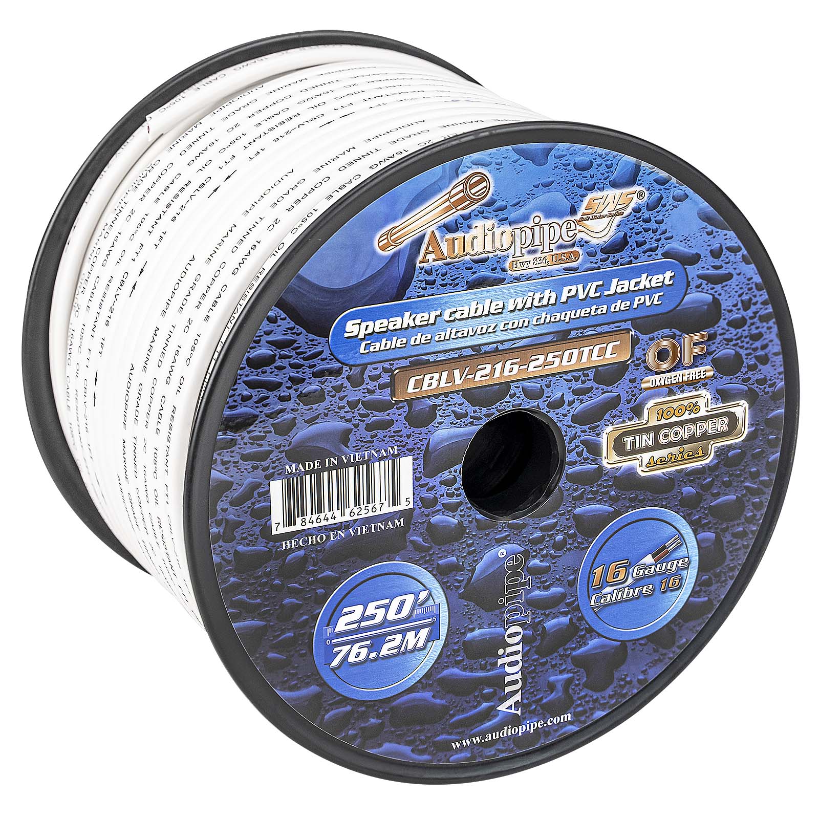 250FT 16AWG Speaker Cable with PVC Jacket (CBLV-216-250TCC)