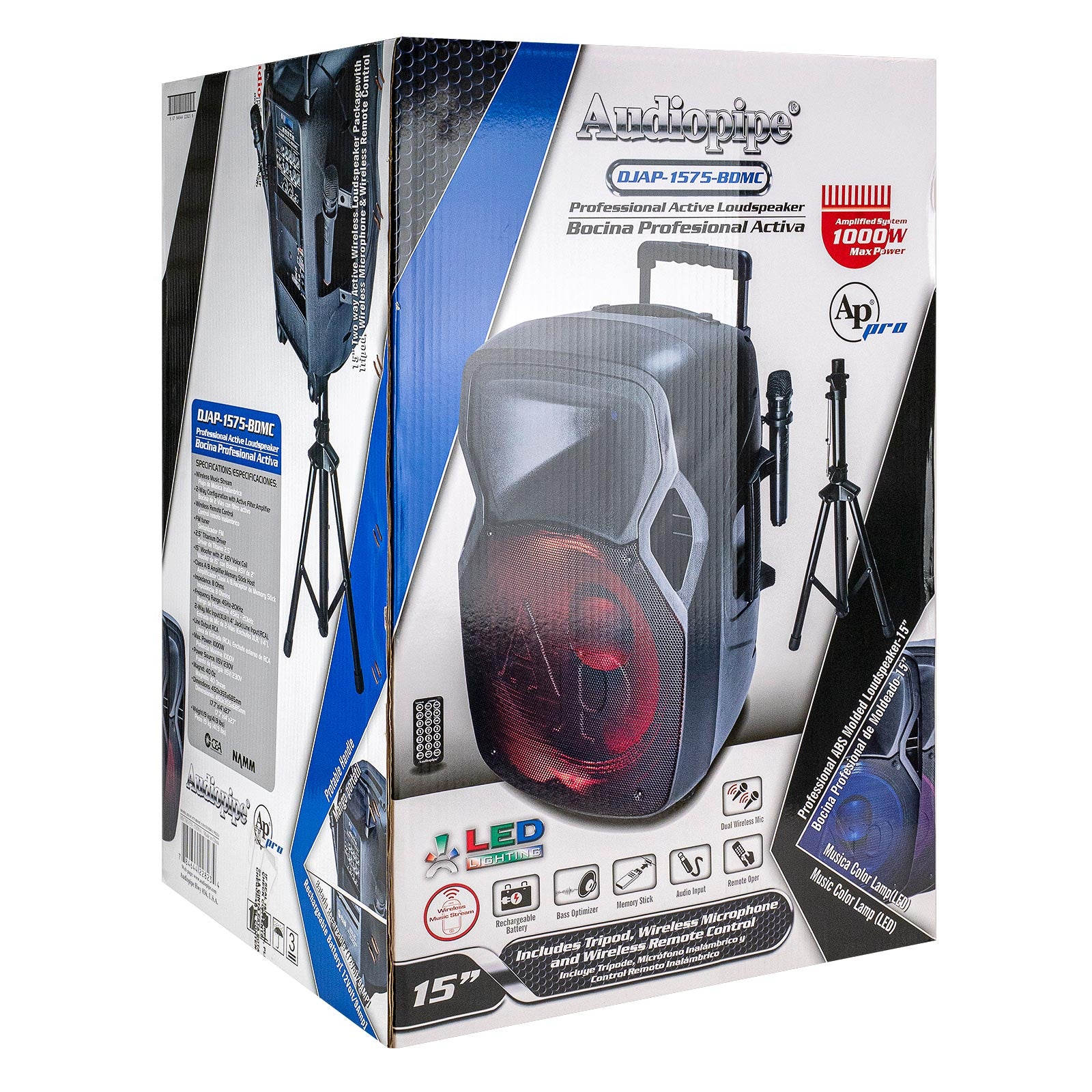 15" Professional Active Loudspeaker (DJAP-1575-BDMC)