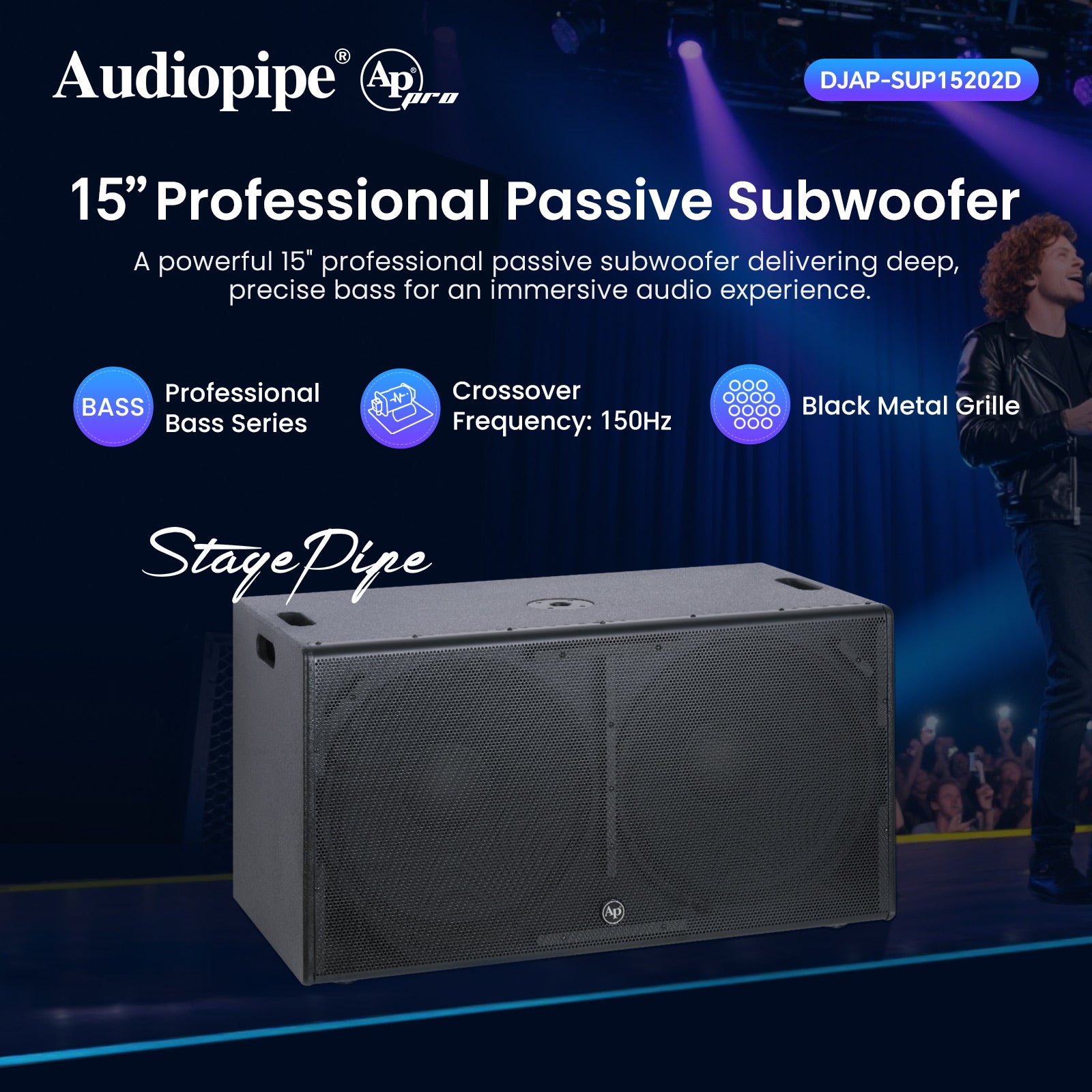 15“ Professional Passive Loudspeaker (DJAP-SUP15202D)
