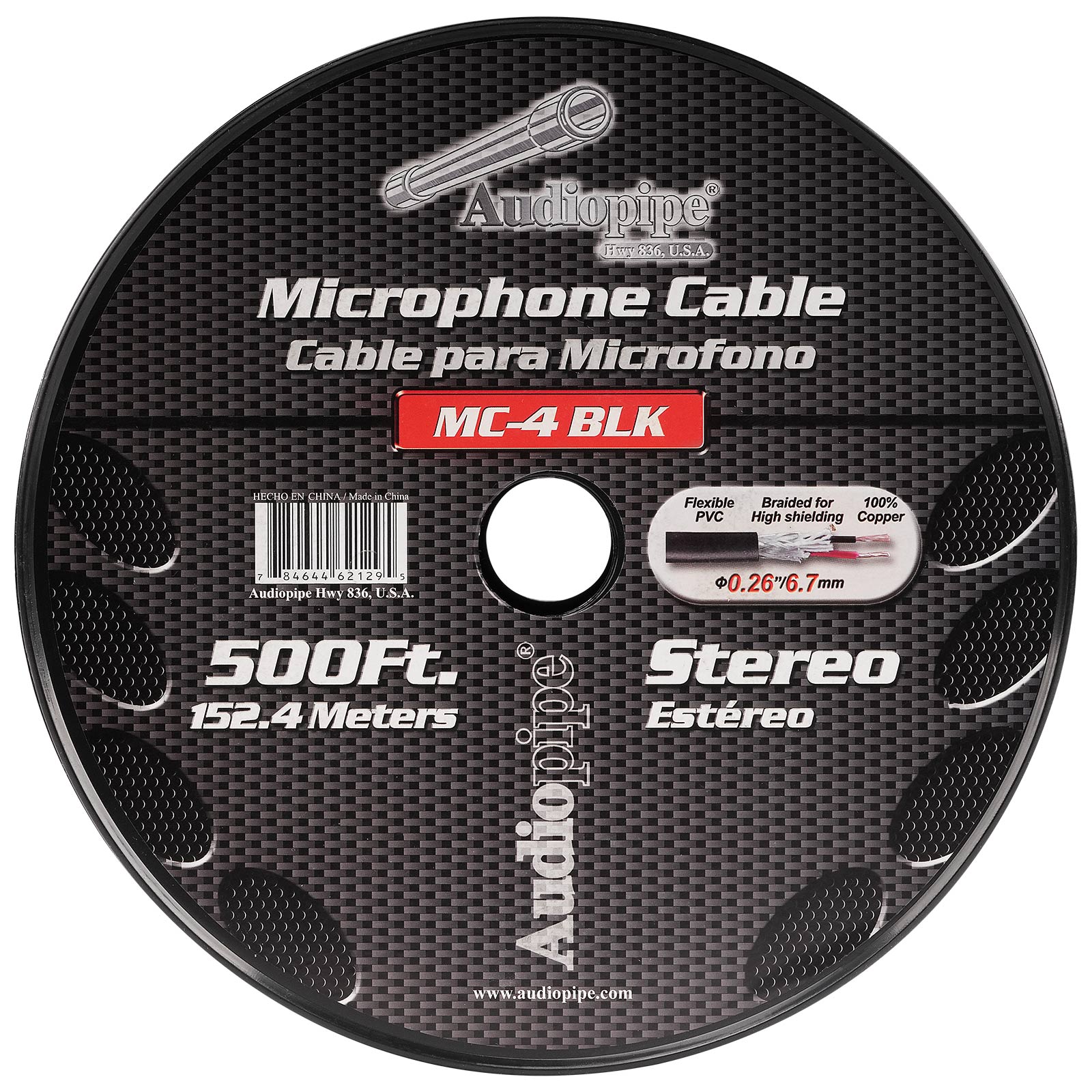 500 Ft Microphone Cable (MC-4 BLK)