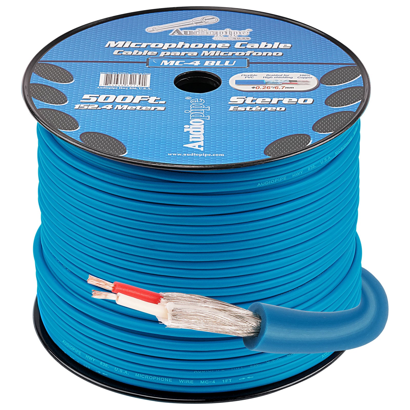 500 Ft Microphone Cable (MC-4 BLU)