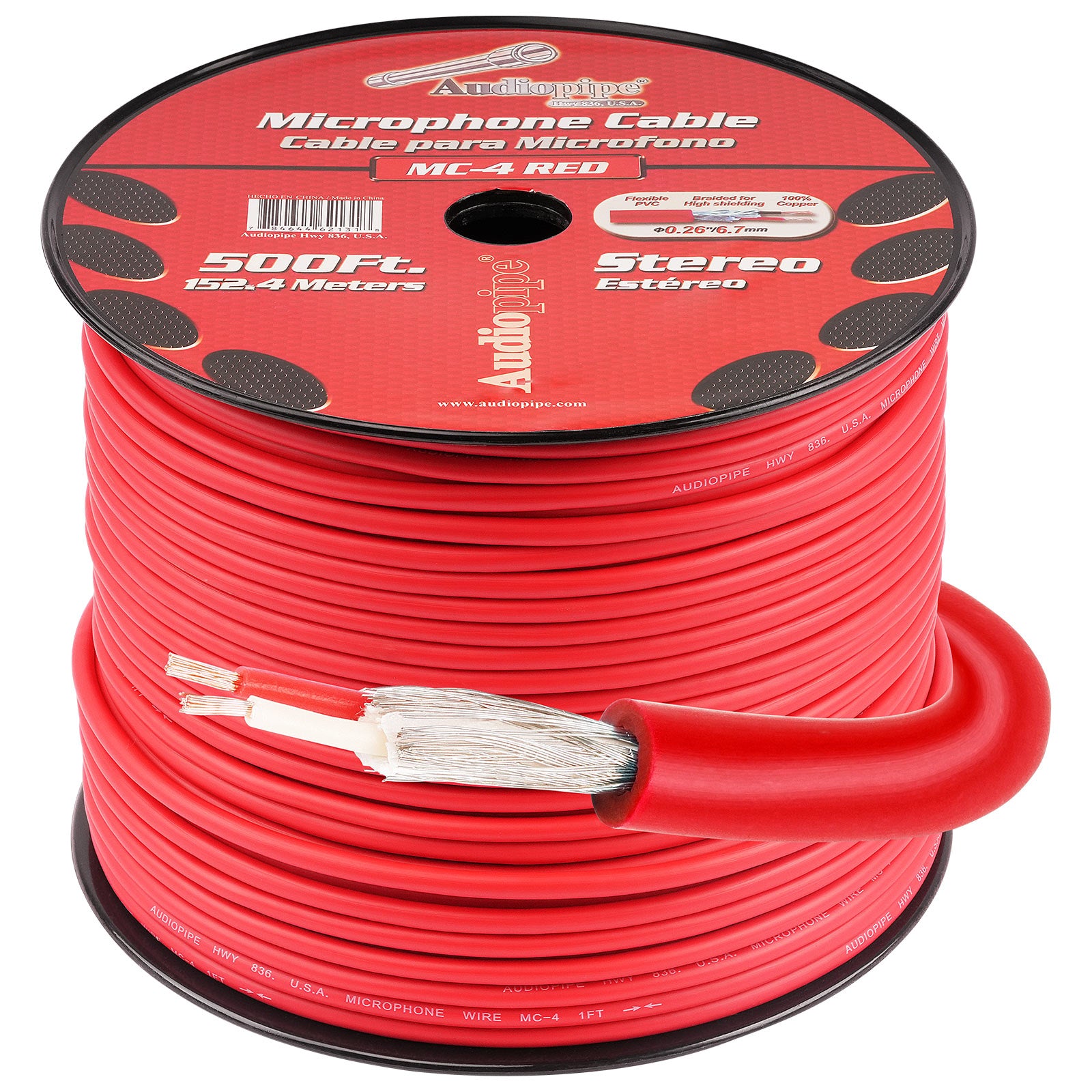 500 Ft Microphone Cable (MC-4 RED)