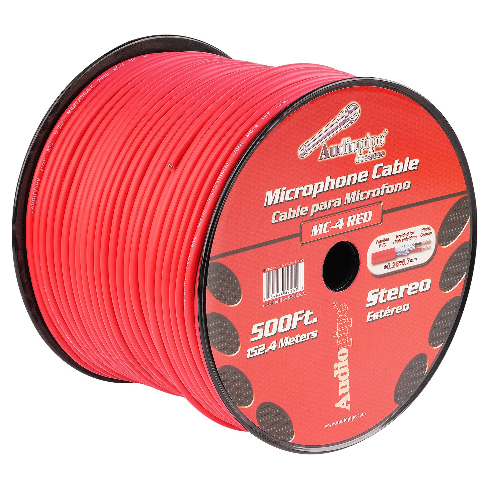 500 Ft Microphone Cable (MC-4 RED)