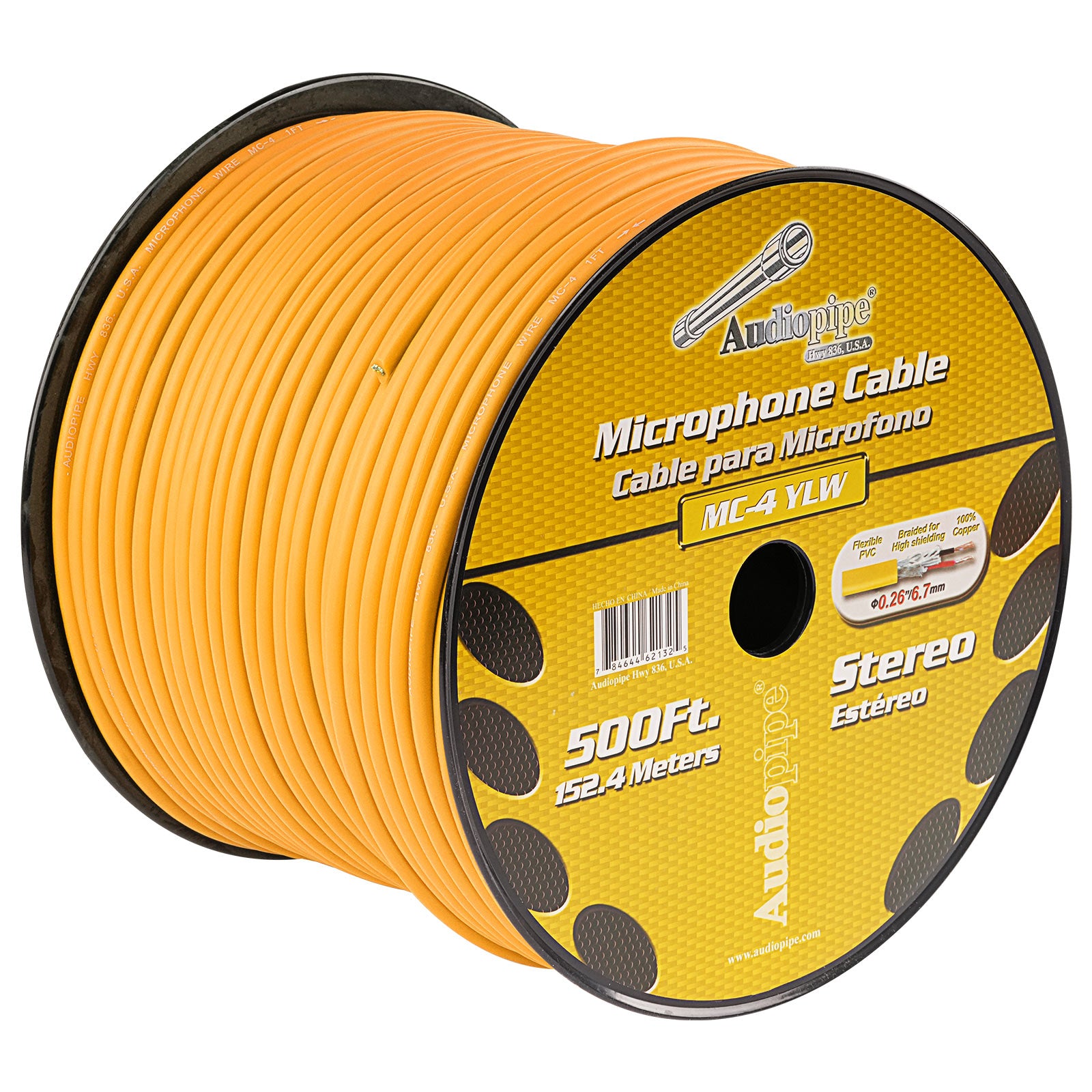 500 Ft Microphone Cable (MC-4 YLW)