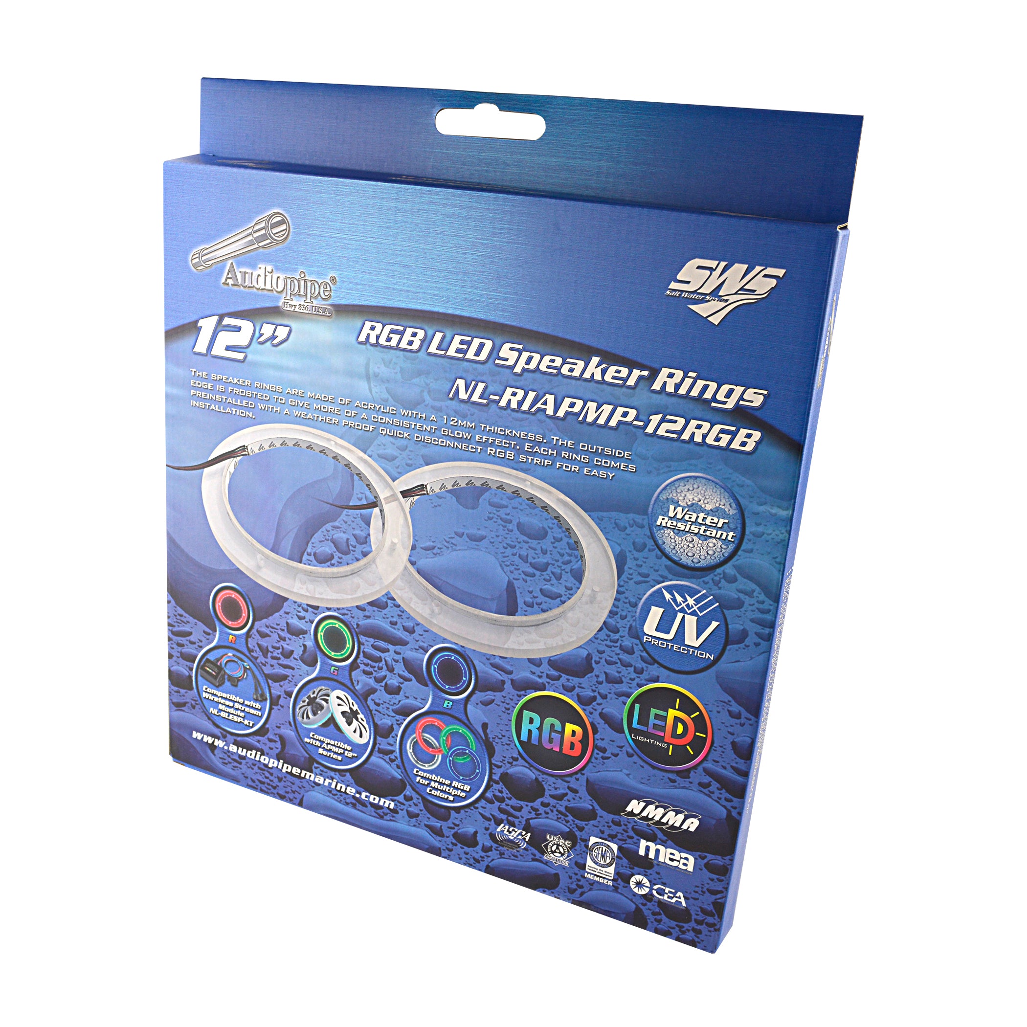 12" RGB LED Speaker Rings (NL-RIAPMP-12RGB)