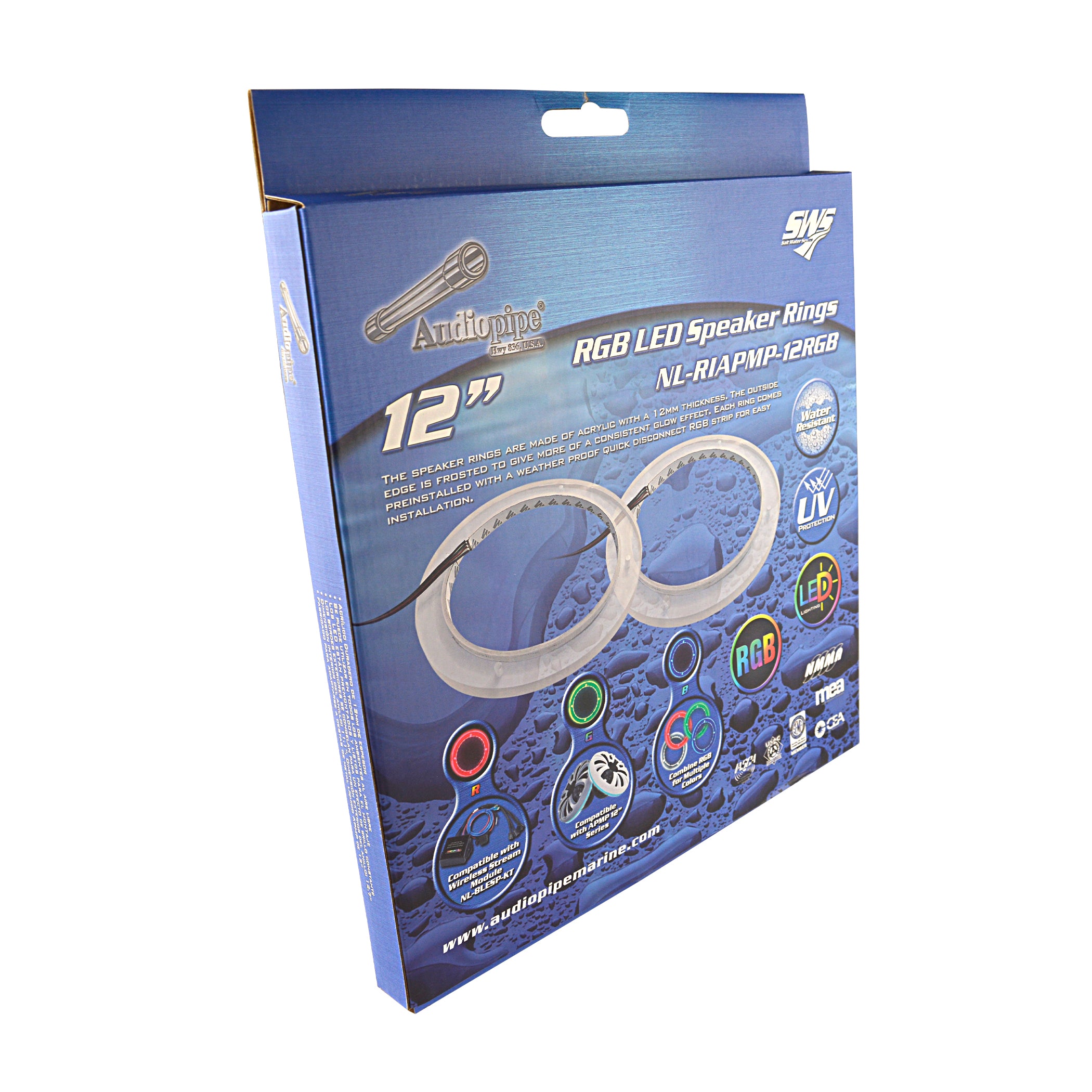 12" RGB LED Speaker Rings (NL-RIAPMP-12RGB)
