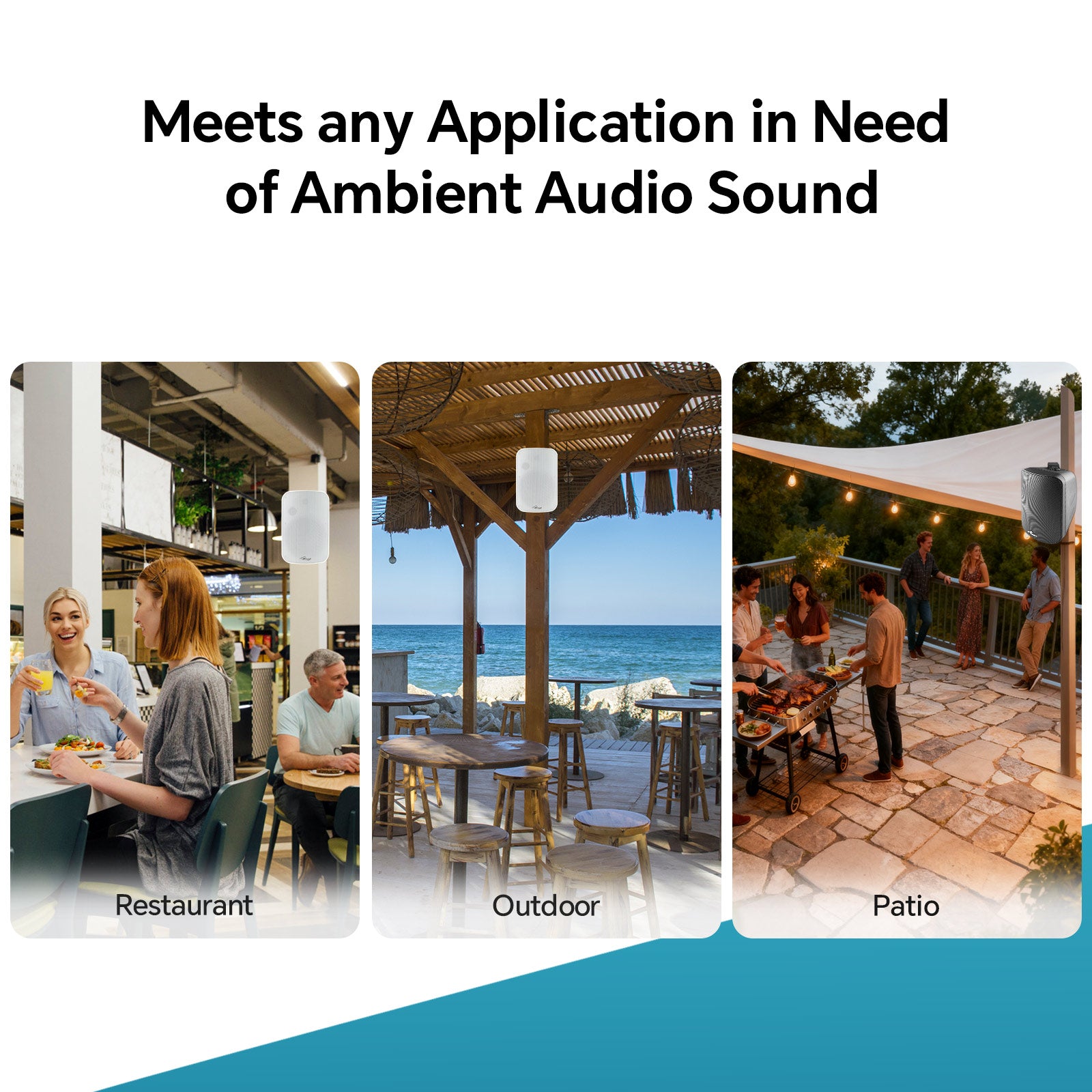 8” 2-Way Indoor/Outdoor Weatherproof Loudspeaker (ODP-853-WHT)