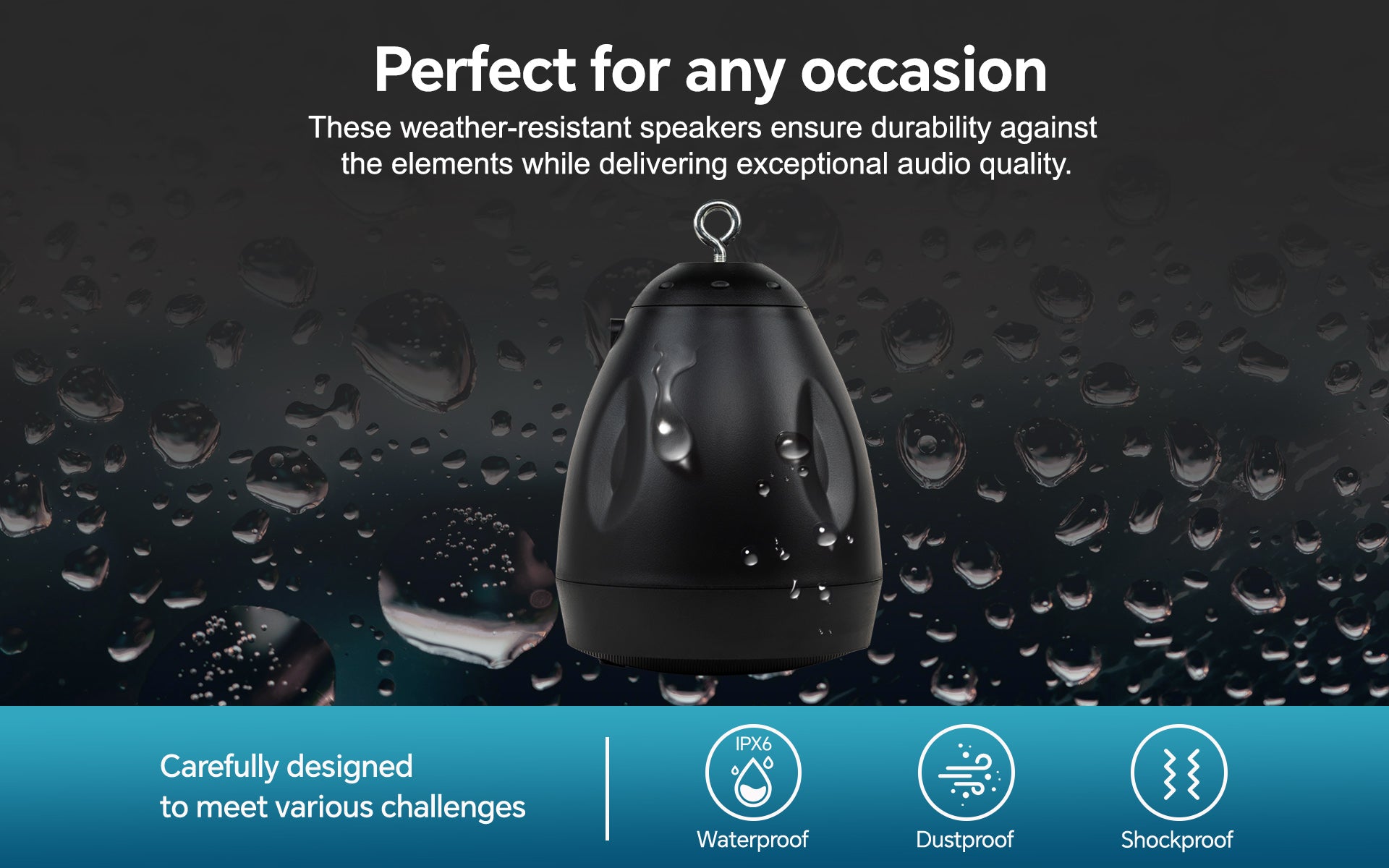 5-1.4” 2-Way Pendant Hanging Speaker (ODP-HS-518WH), Sold individually