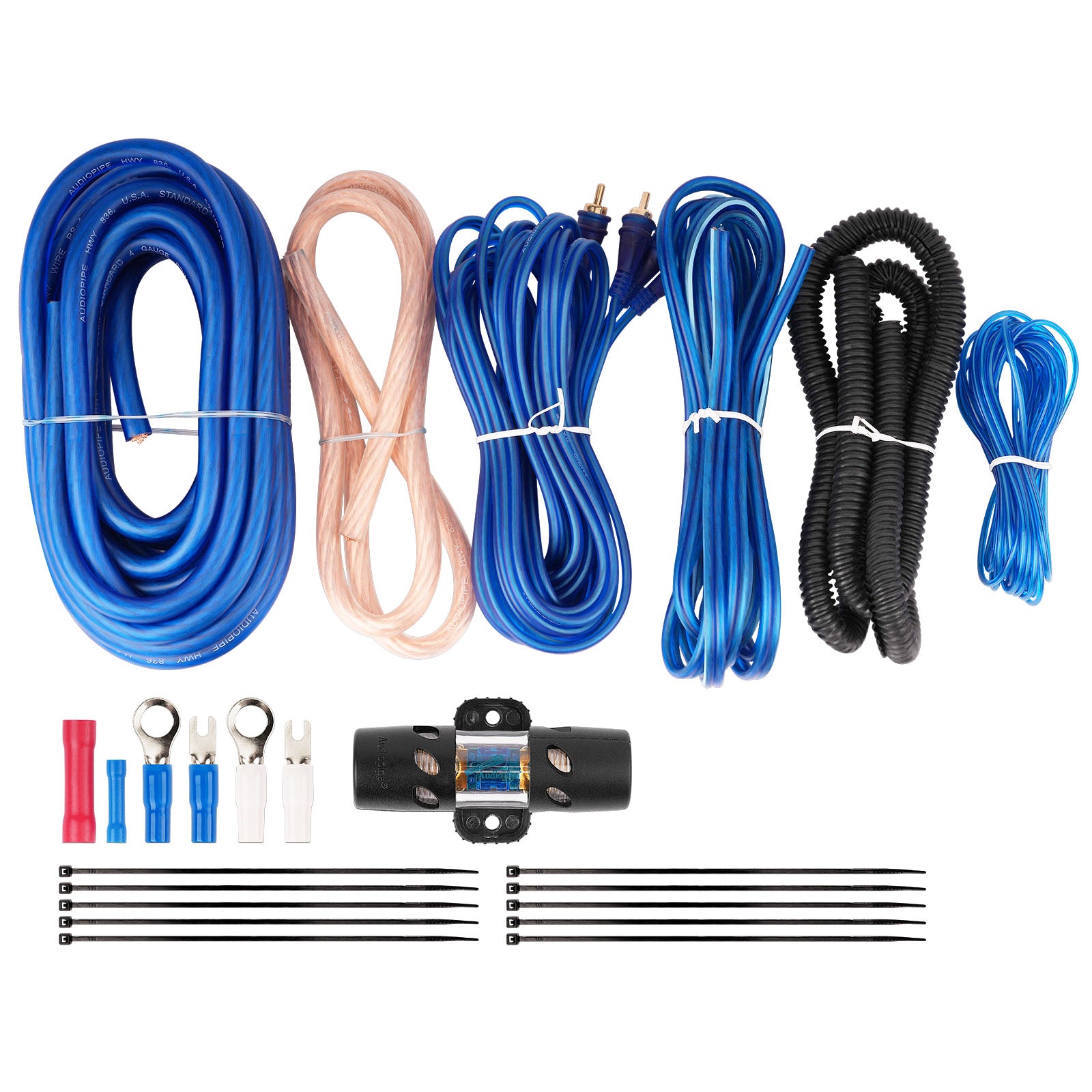 8 GA Power Installation Kit (PKV-1500PS) – Audiopipe