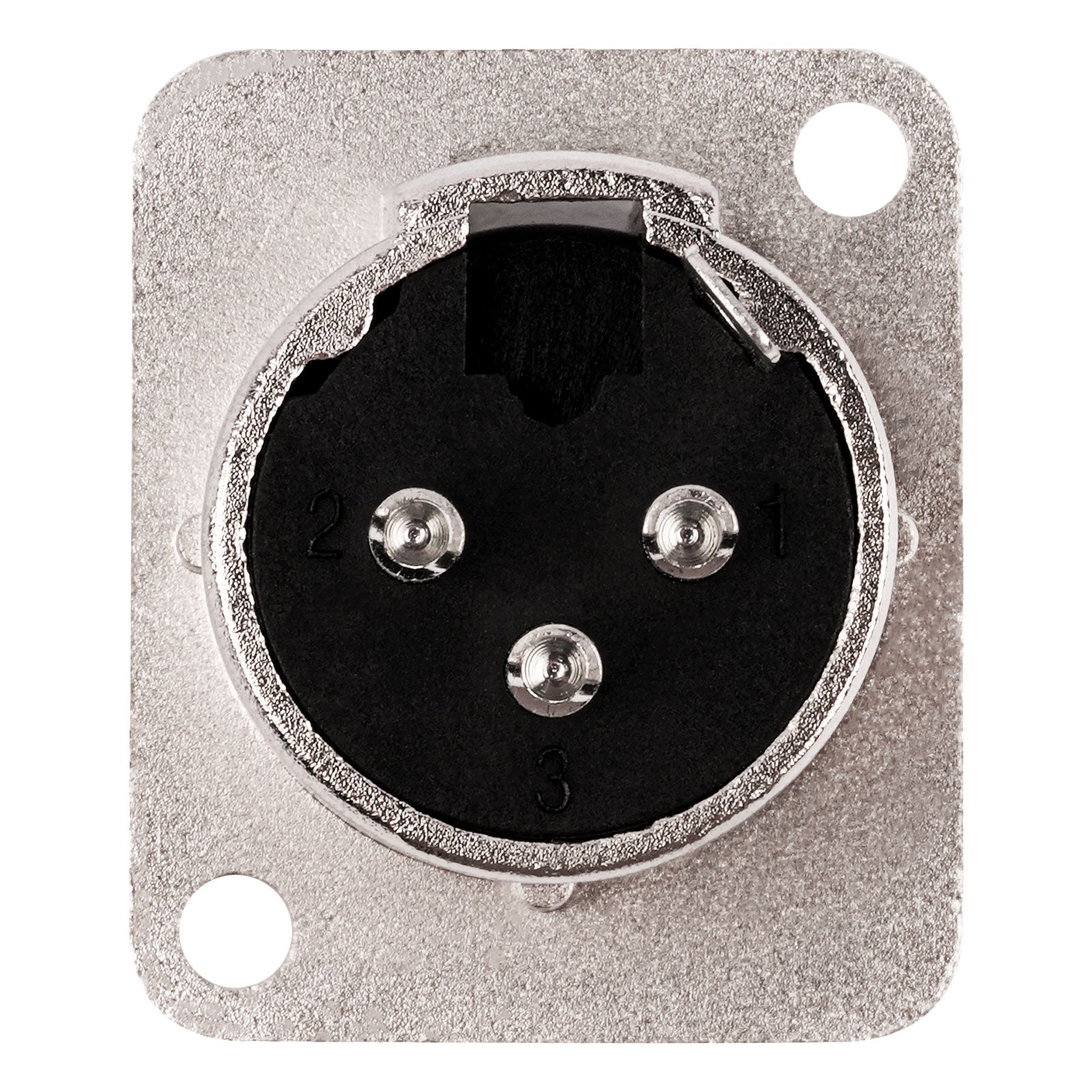 3 PIN XLR Male Chassis Socket (PRA-3MD-NKL)