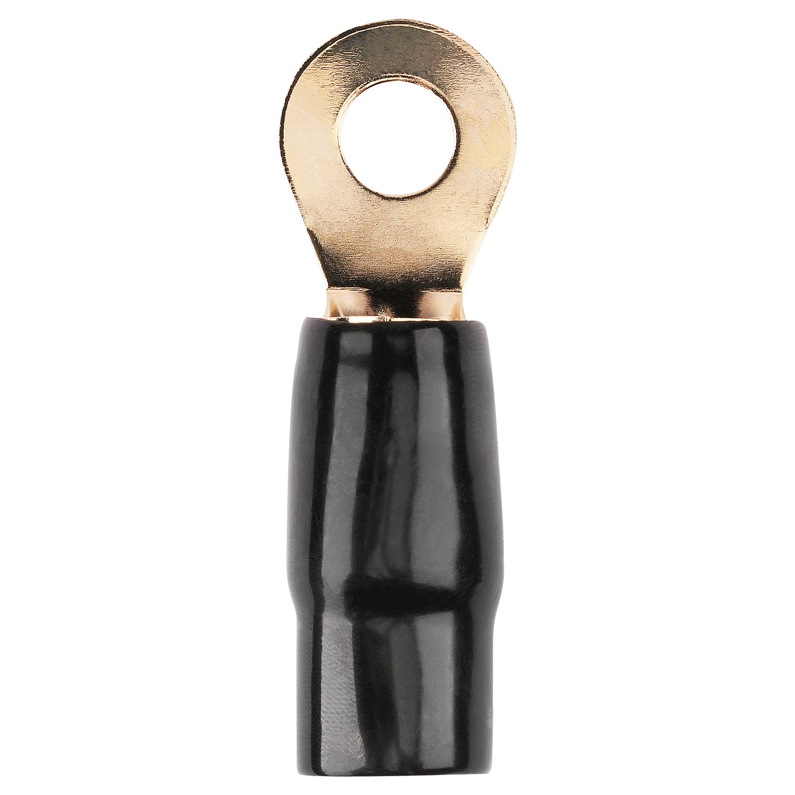 0AWG Gold Plated Ring Terminal, Black (PTRX-0BLK)