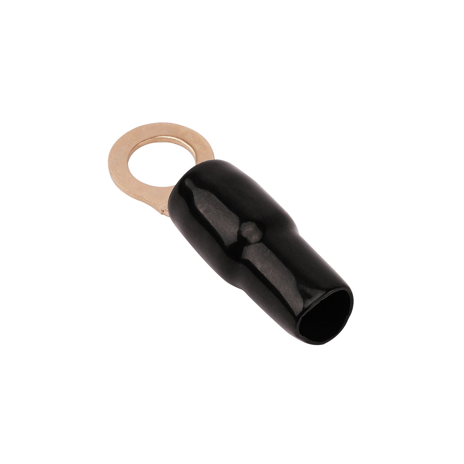 4AWG Gold Plated Ring Terminal, Black (PTRX-4BLK)