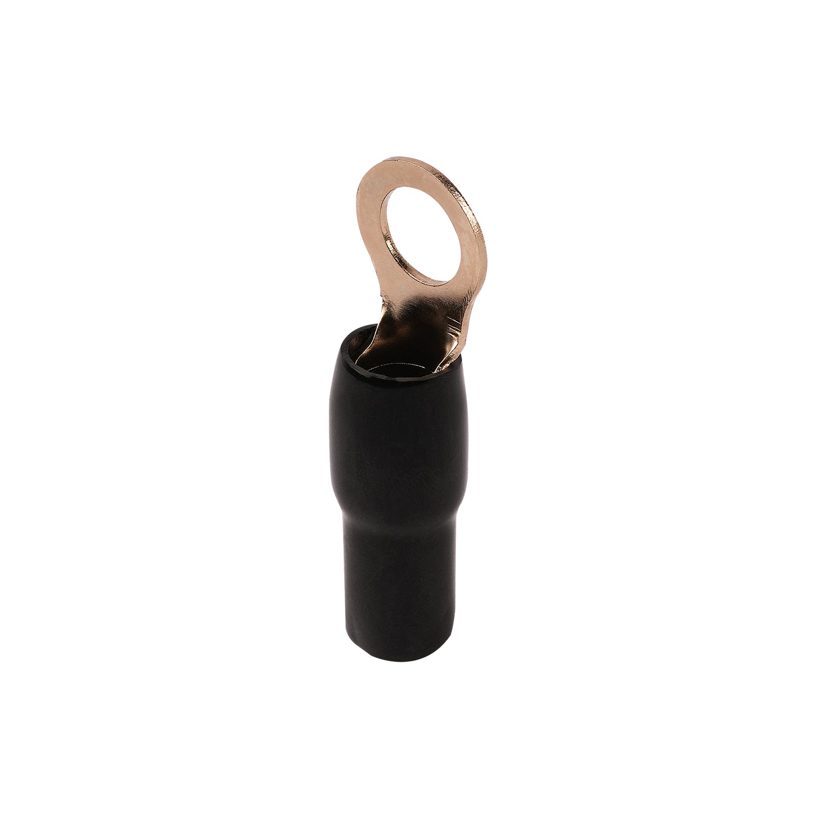 4AWG Gold Plated Ring Terminal, Black (PTRX-4BLK)