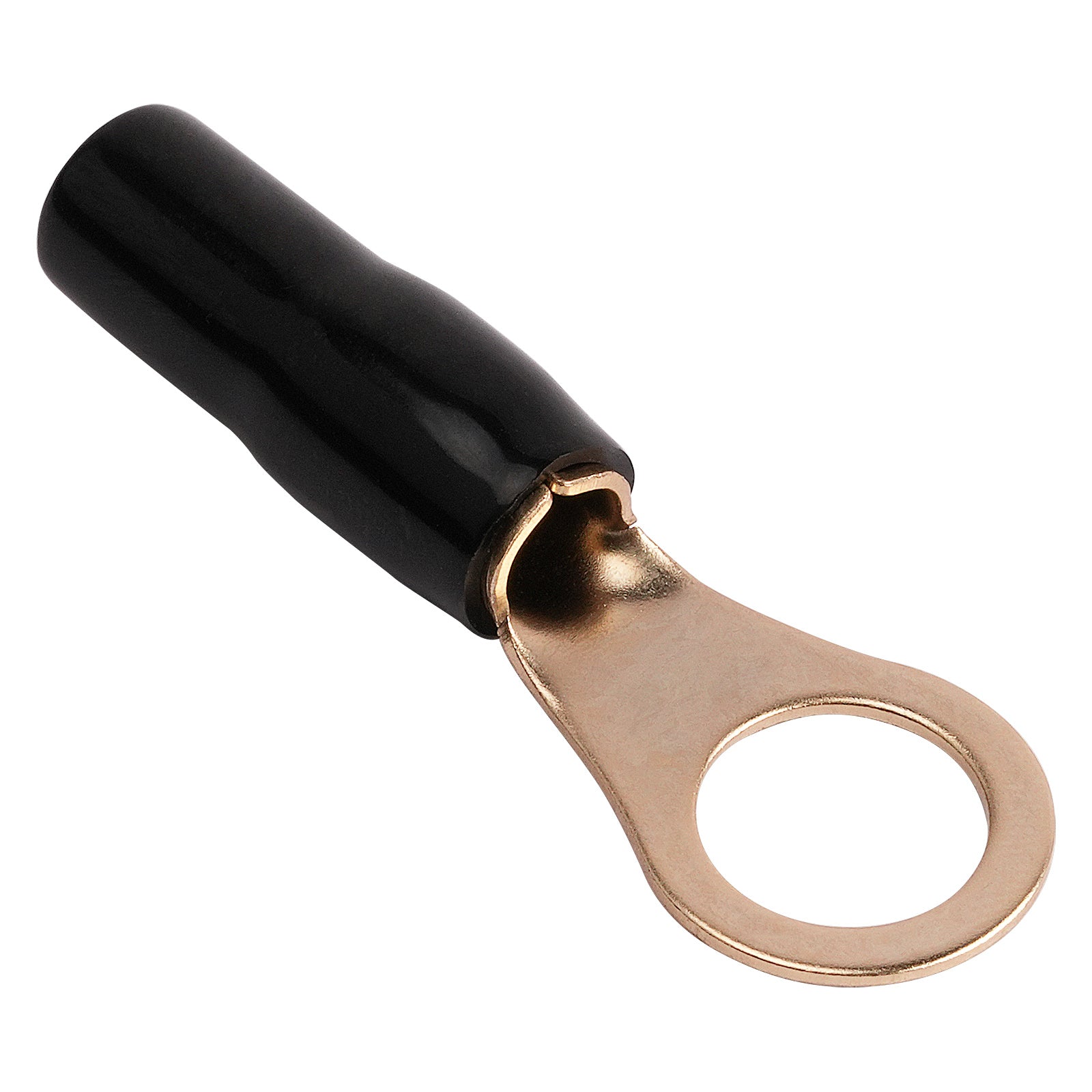 8AWG Gold Plated Ring Terminal, Black (PTRX-8BLK)