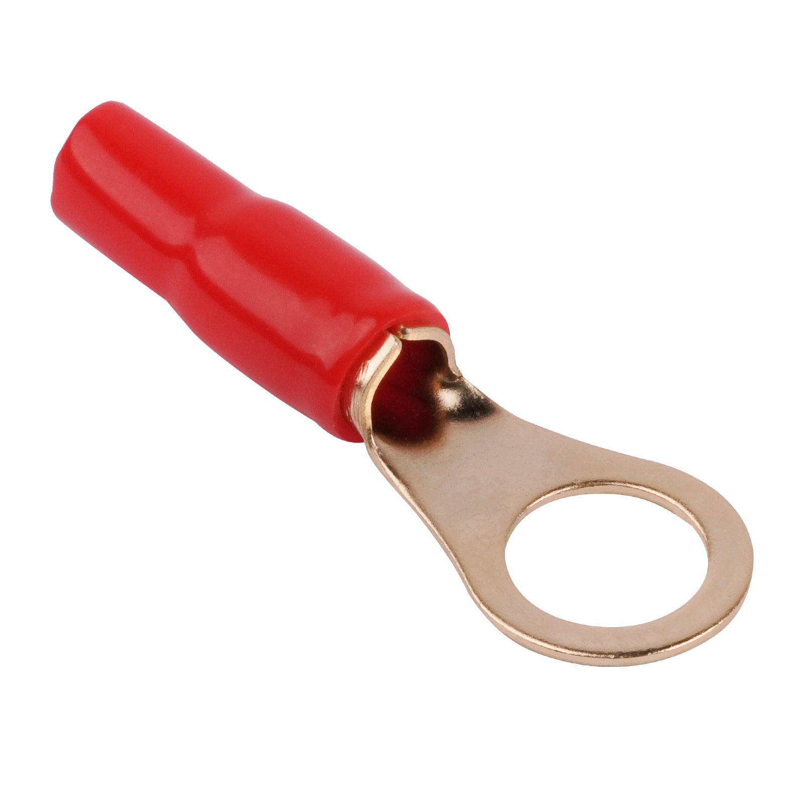 8AWG Gold Plated Ring Terminal, Red (PTRX-8RED)