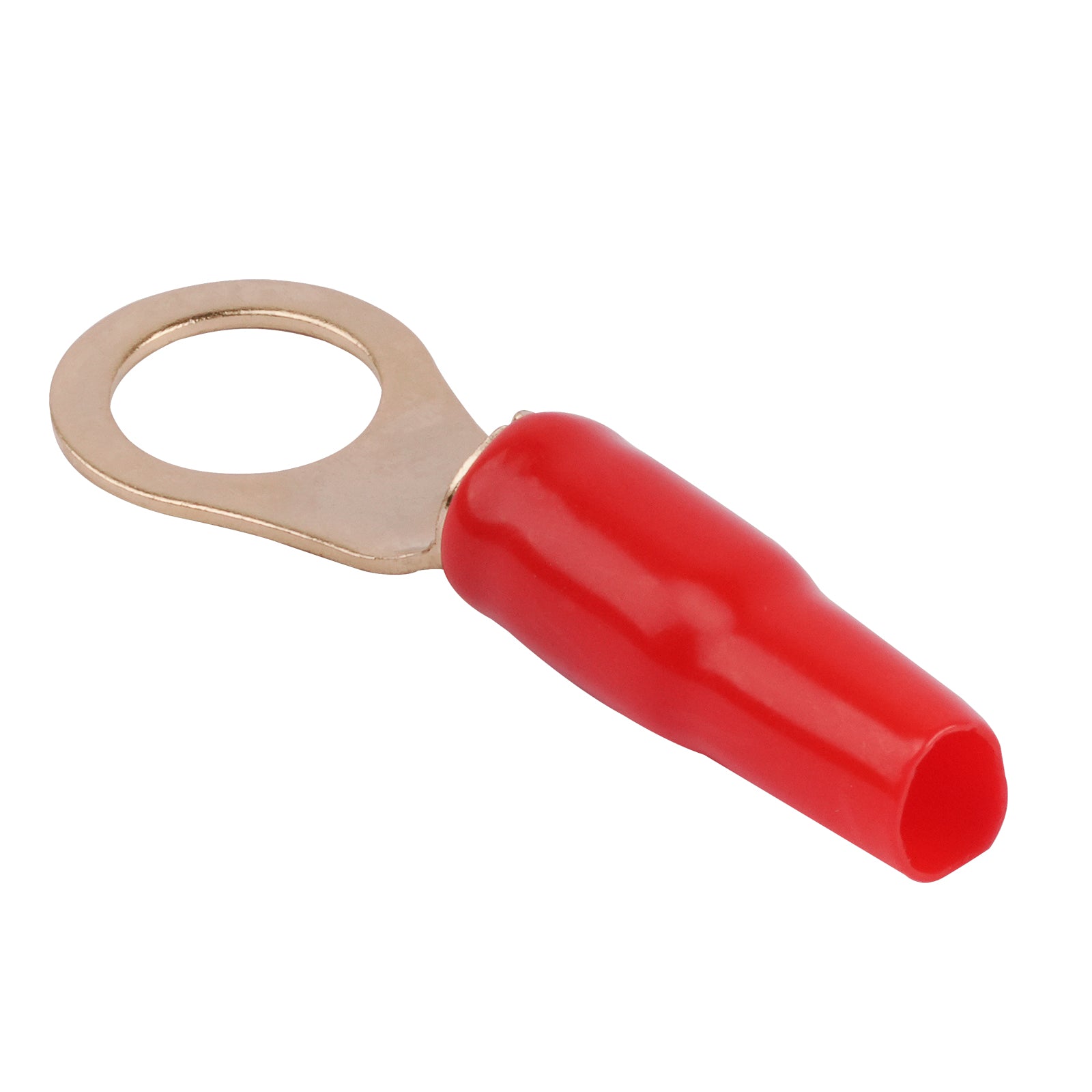 8AWG Gold Plated Ring Terminal, Red (PTRX-8RED)