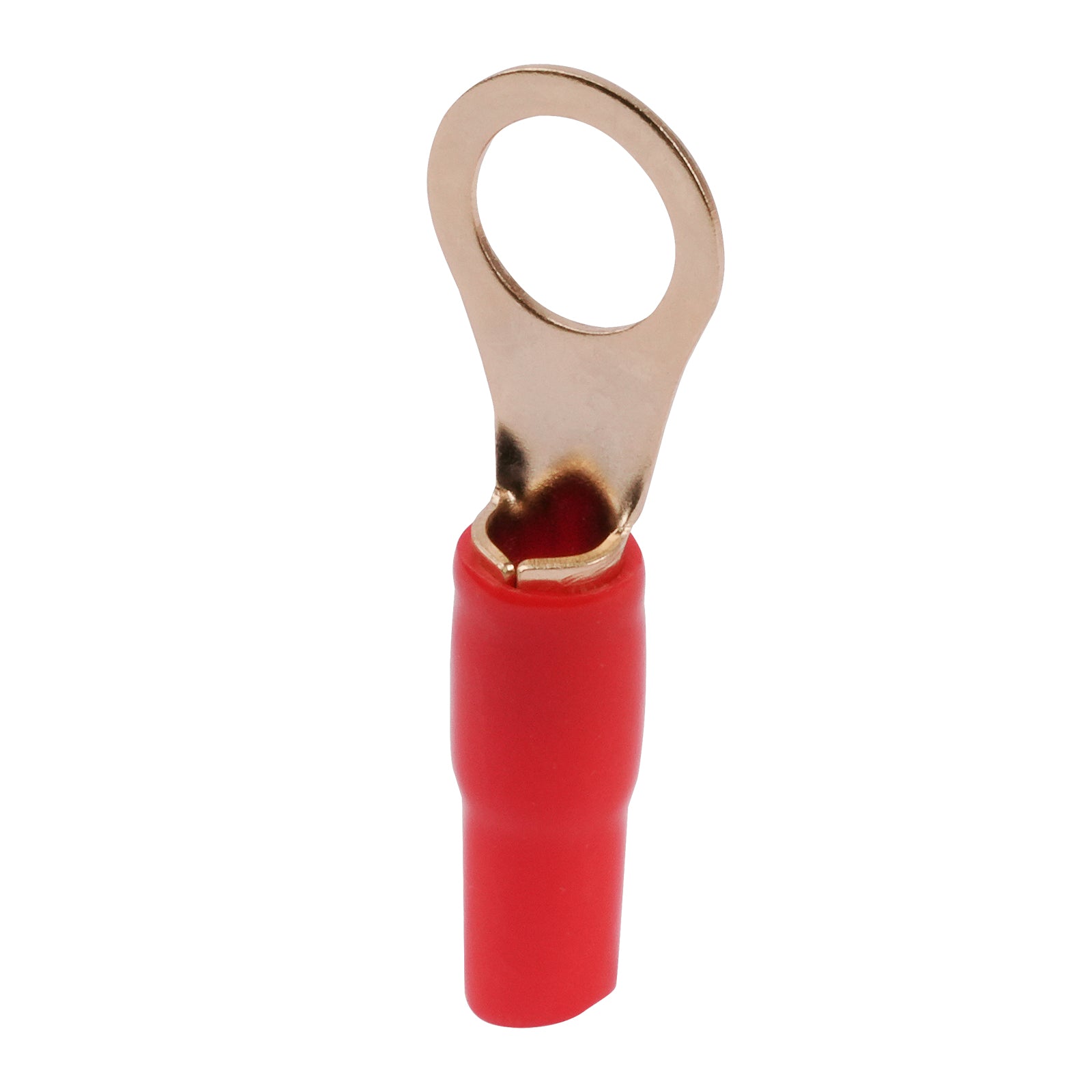 8AWG Gold Plated Ring Terminal, Red (PTRX-8RED)