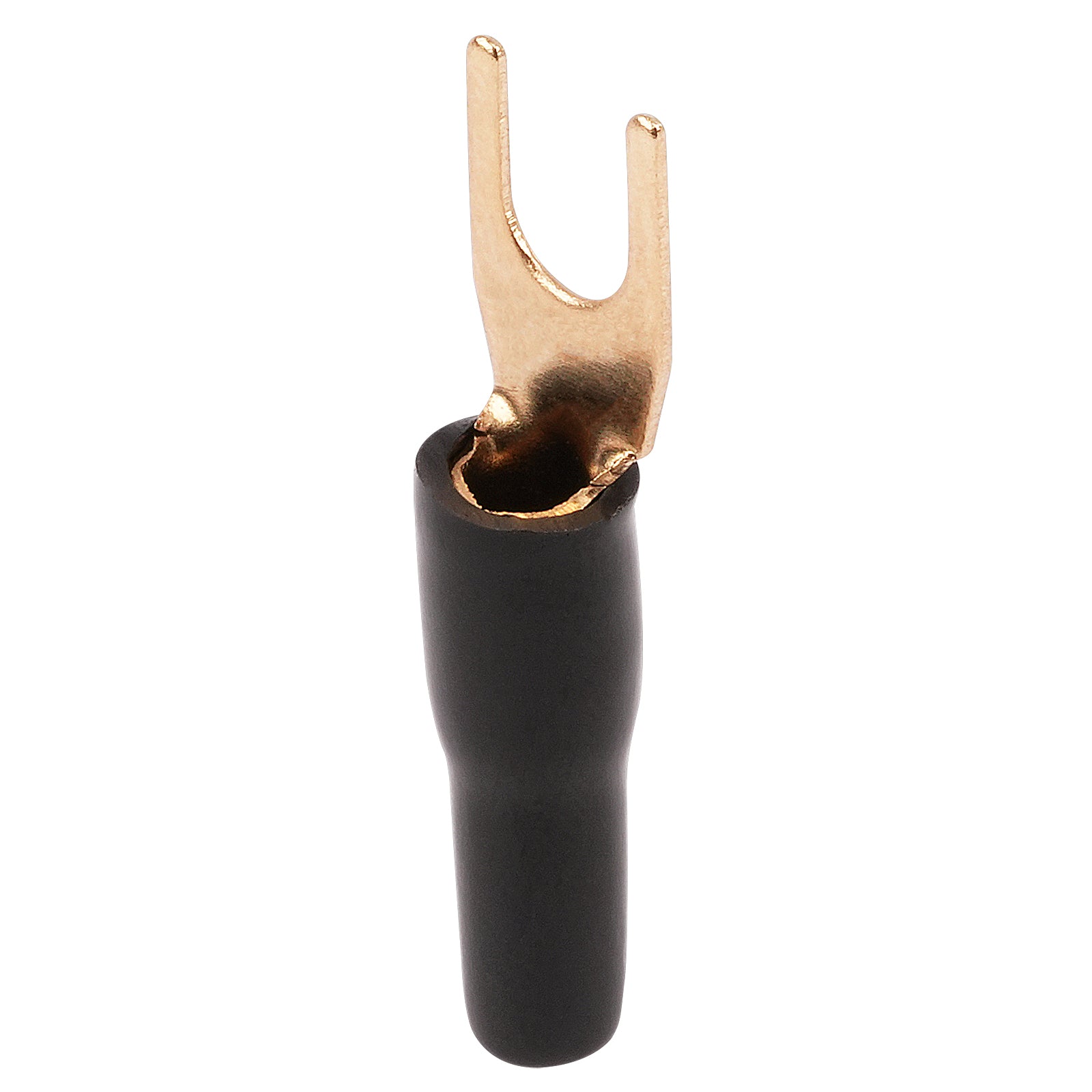 14AWG Gold Plated Spade Terminal, Black (PTSX-14BLK)