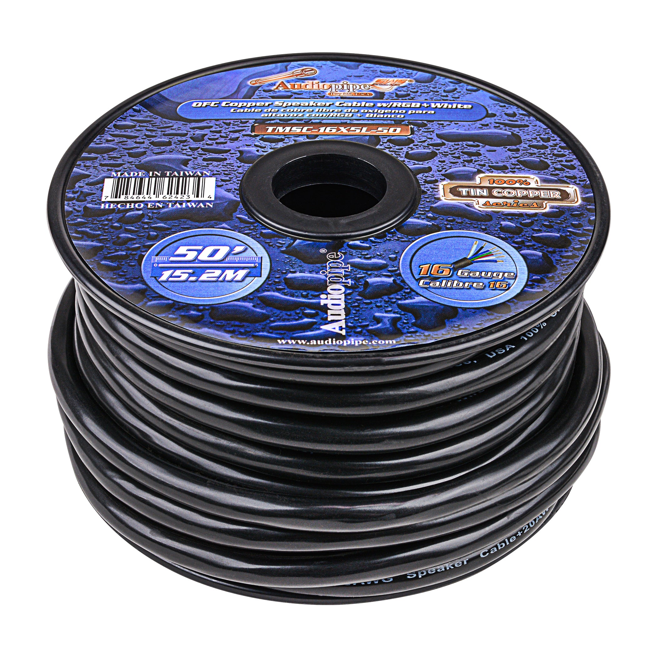 Multiconductor 16 AWG Speaker Cable with RGB+W