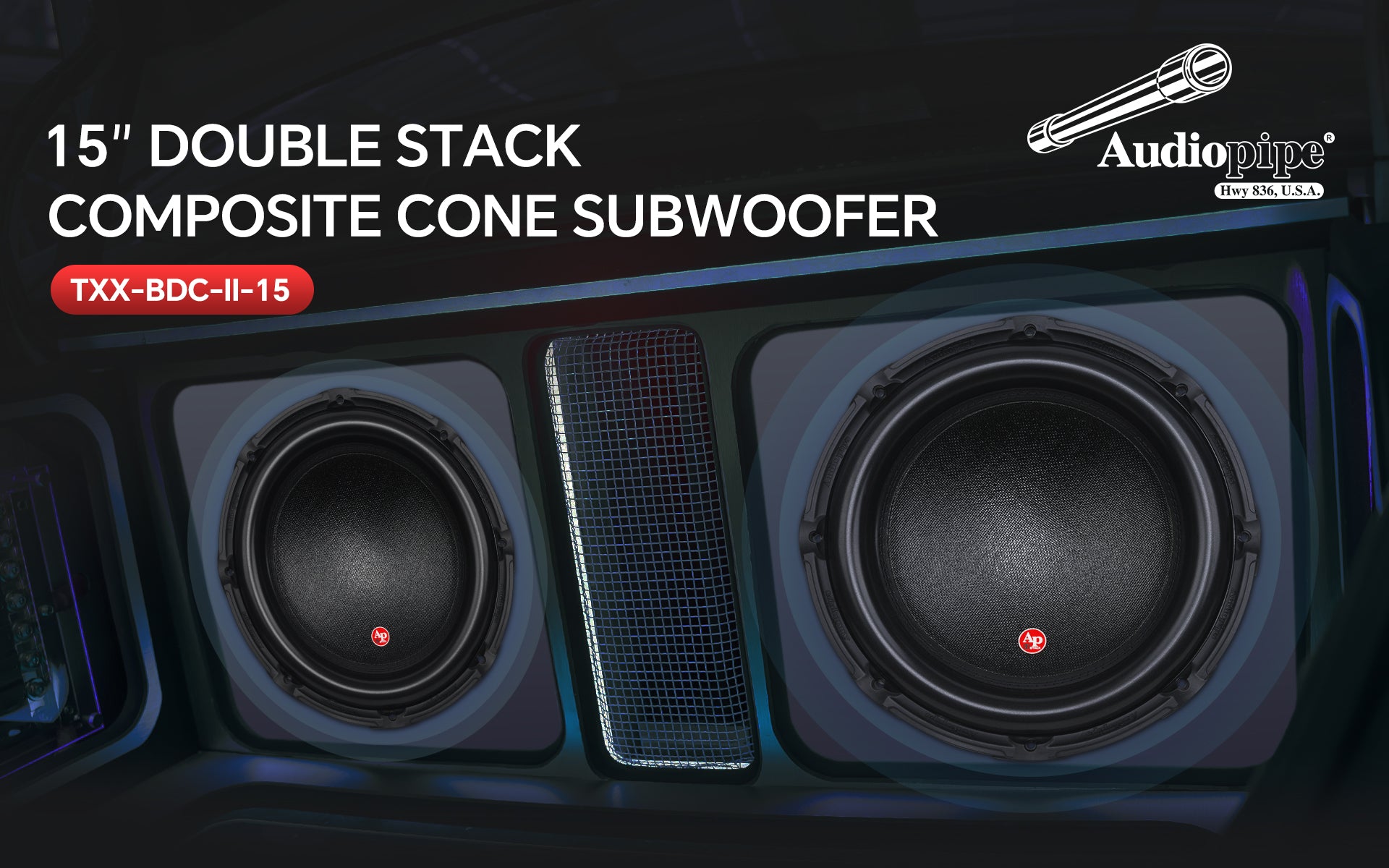TXX-BDC-II-15 15“ Double Stack Composite Cone Subwoofer
