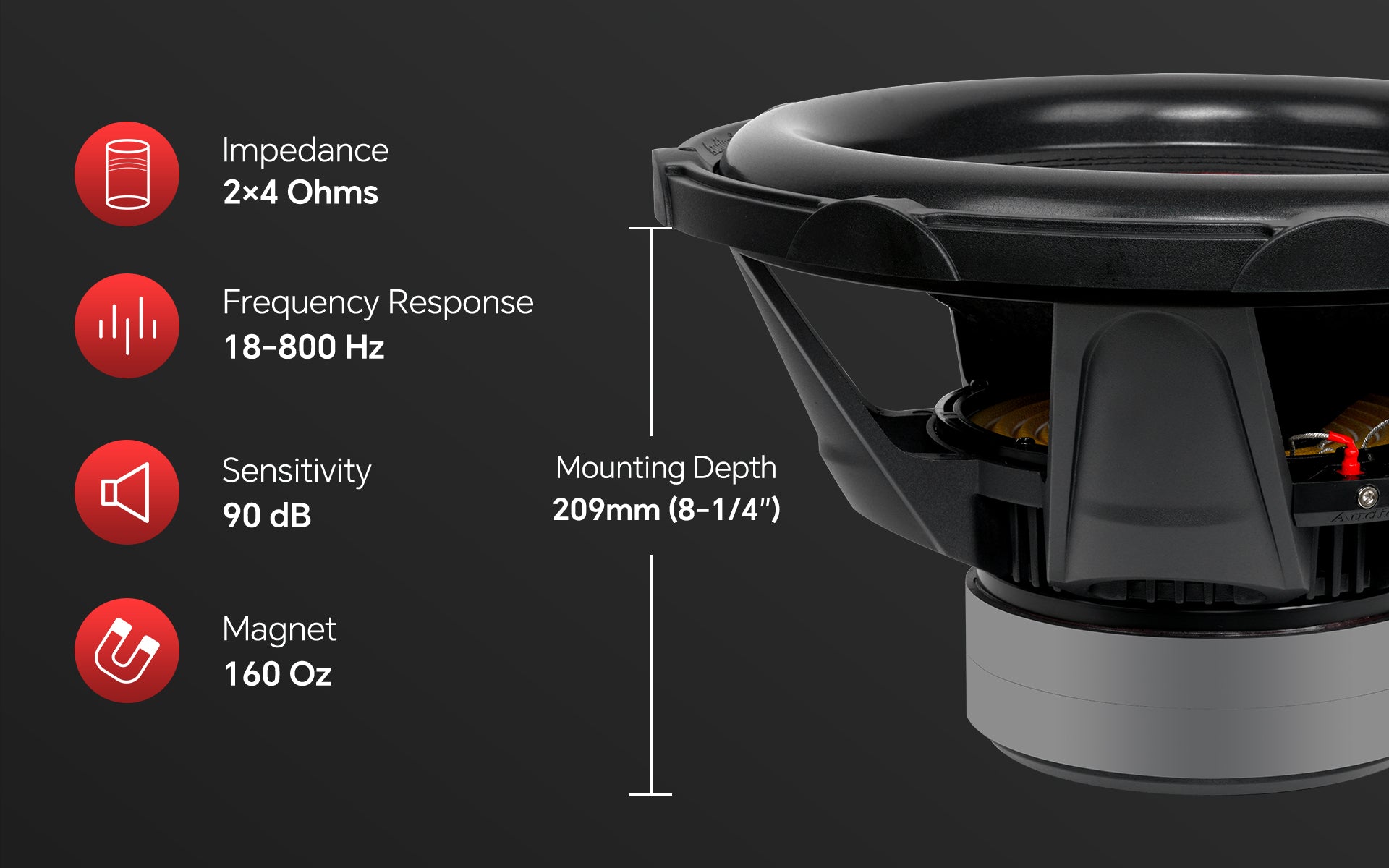 TXX-BDC-II-15 15“ Double Stack Composite Cone Subwoofer
