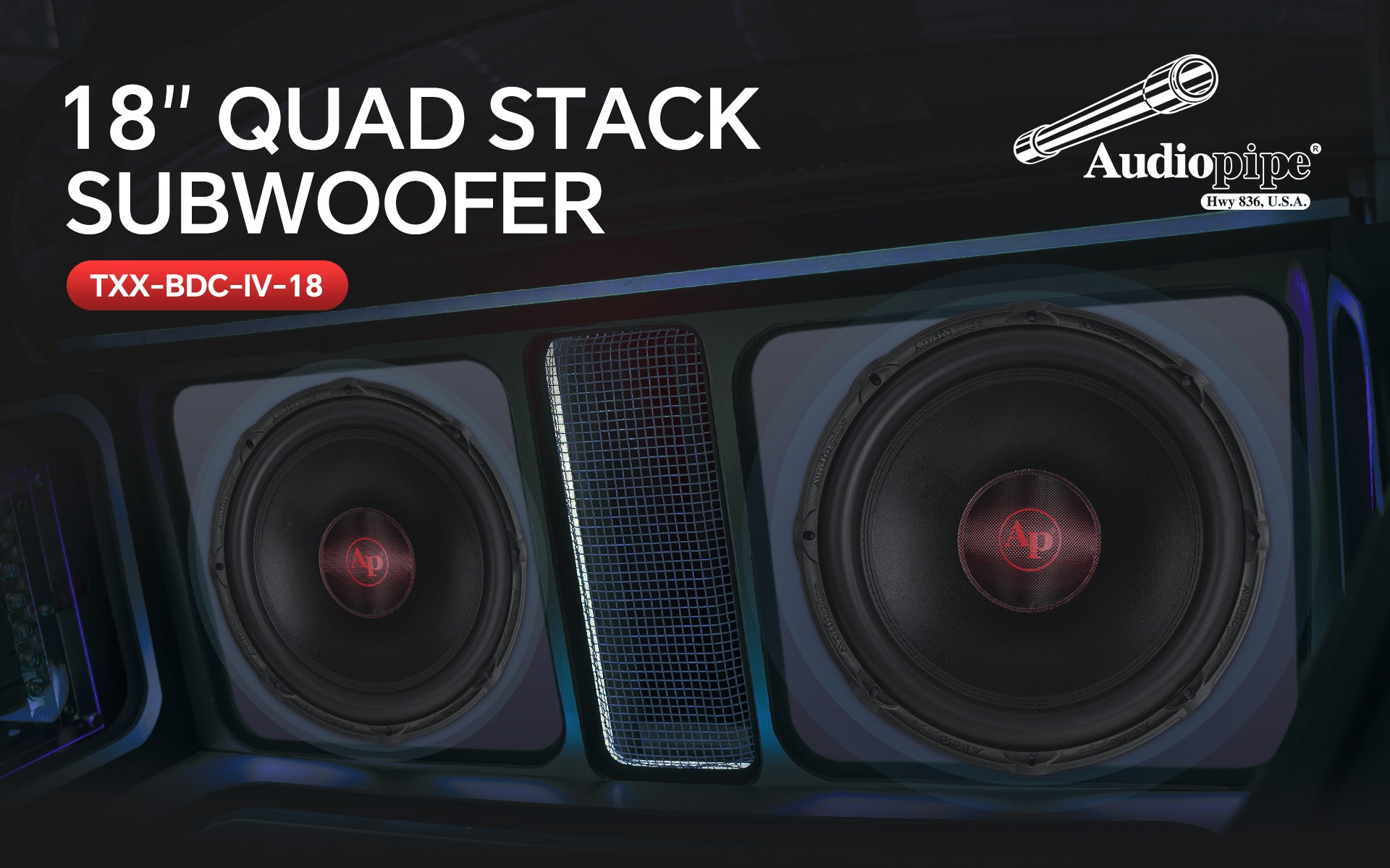 18" Quad Stack Composite Cone Subwoofer (TXX-BDC-IV-18)