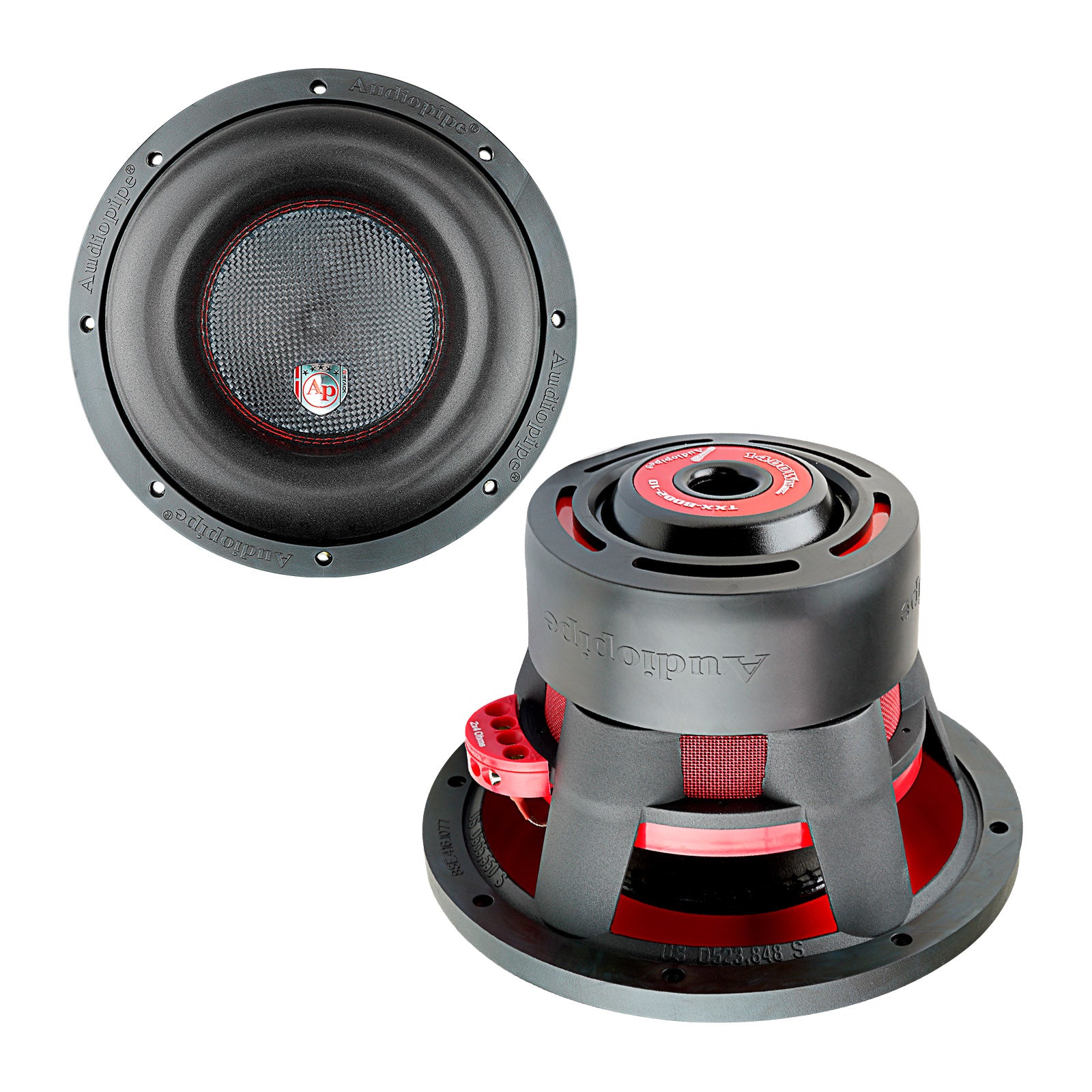 Speaker 1500 deals Watts Peak Power 2×4 Inch Woofer (blk & red)