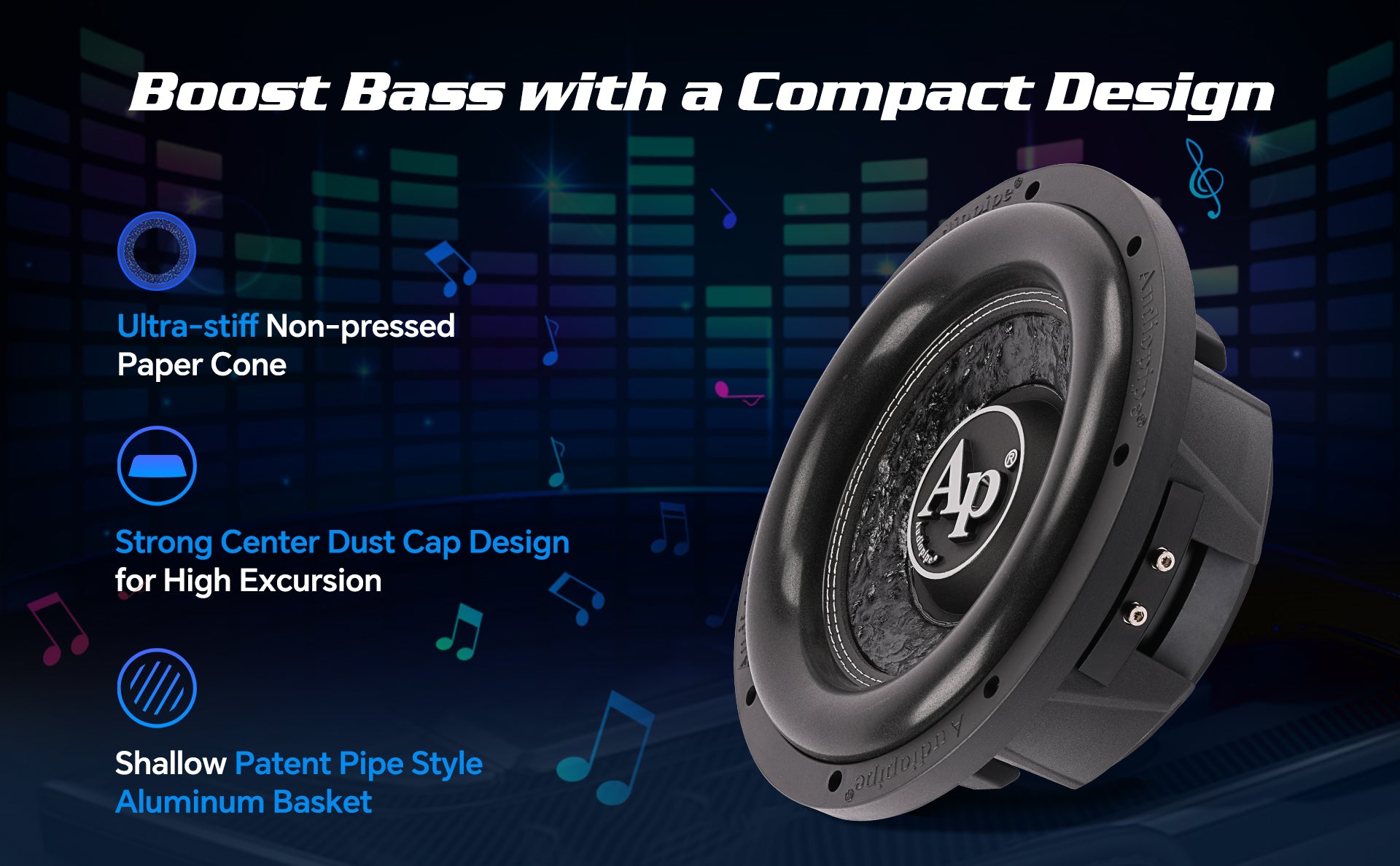 10" Shallow Mount Subwoofer (TXX-FB1000)