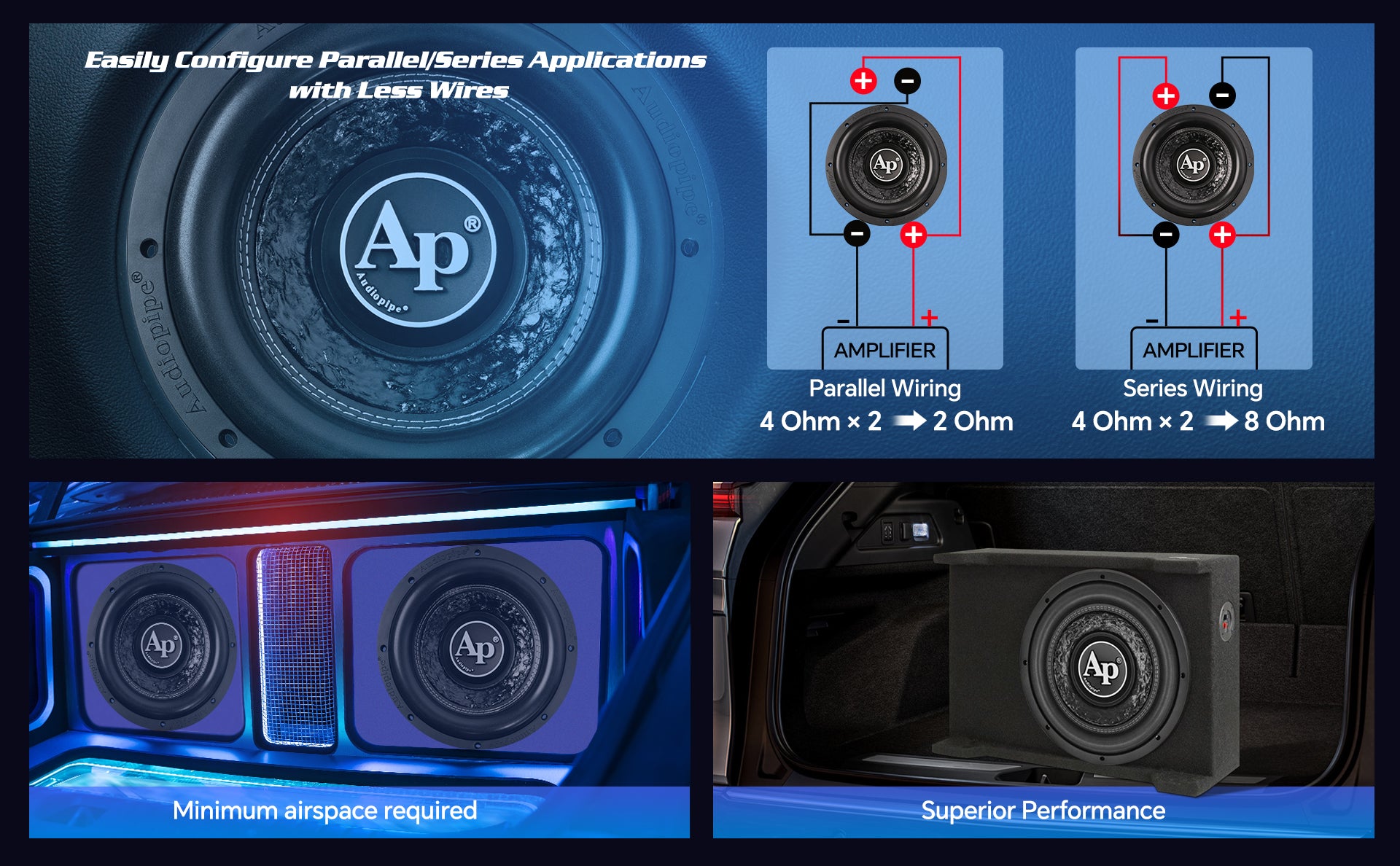 10" Shallow Mount Subwoofer (TXX-FB1000)