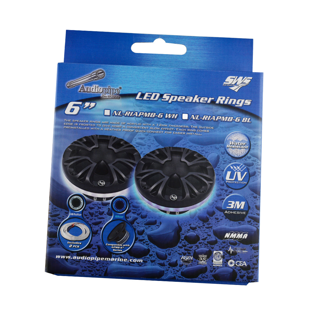 NL-RIAPMB-6 BLU LED Speaker Rings