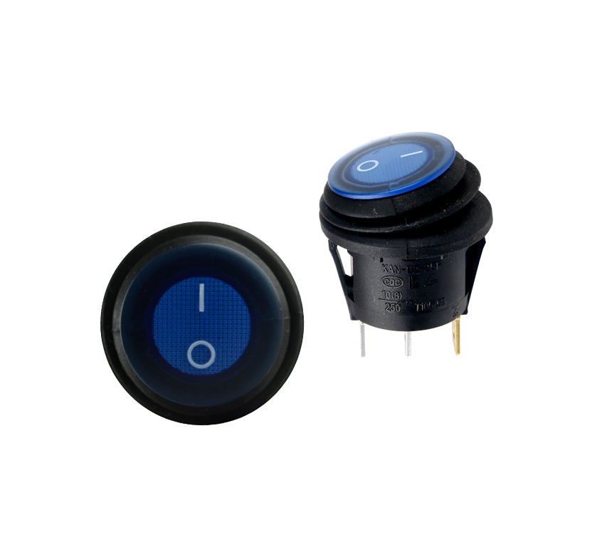IS-EC-WP1213 BLU LED Waterproof Rocker Switch