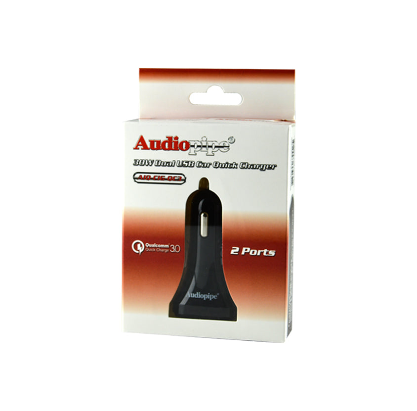 AIQ-CIG-QC3 30W Dual USB Car QUICK Charger