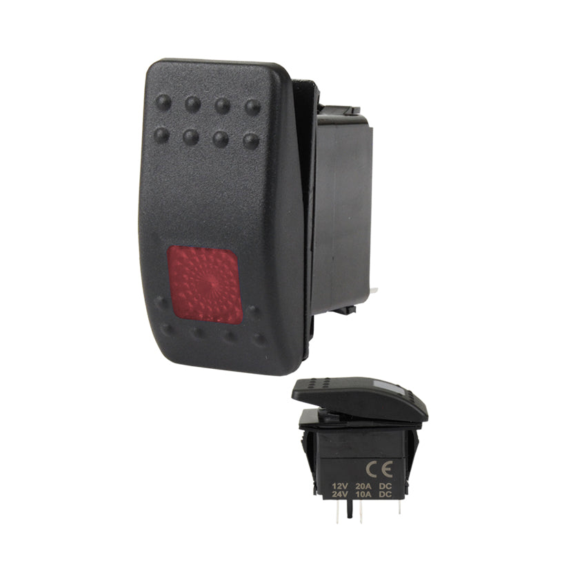 ECSW-RSOF-RED Rocker Switch