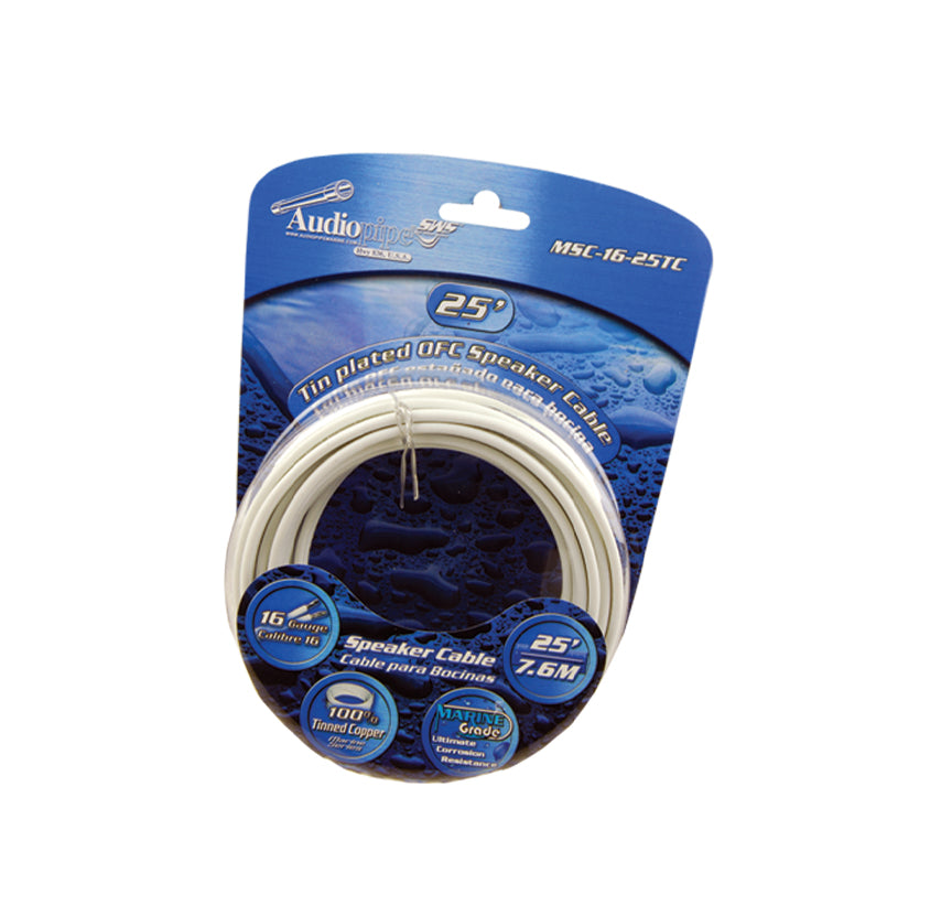 MSC-16-25TC Flexible PVC Tin Copper-Plated OFC Speaker Wire 16 AWG