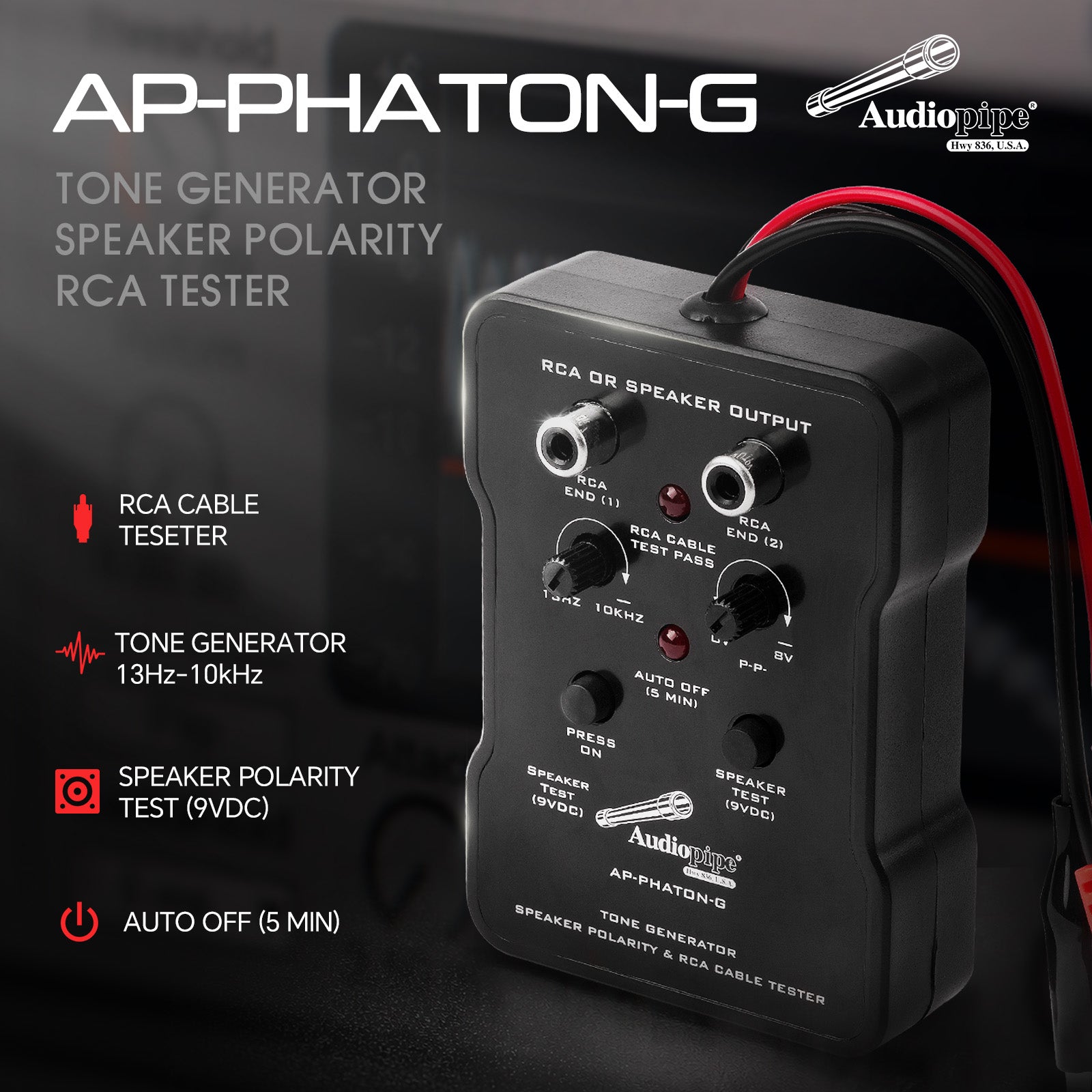 Tone Generator & Speaker Polarity Tester (AP-PHATON-G)