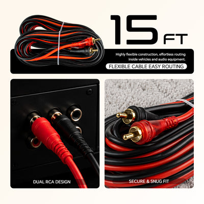 Oxygen Free 15’ RCA Audio Cable (AMFV-15)