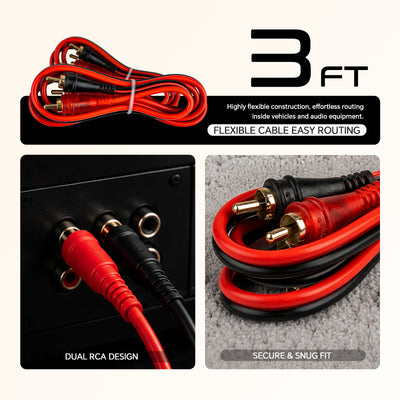 Oxygen Free 3’ RCA Audio Cable (AMFV-3)