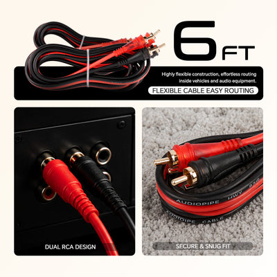 Oxygen Free 6’ RCA Audio Cable (AMFV-6)