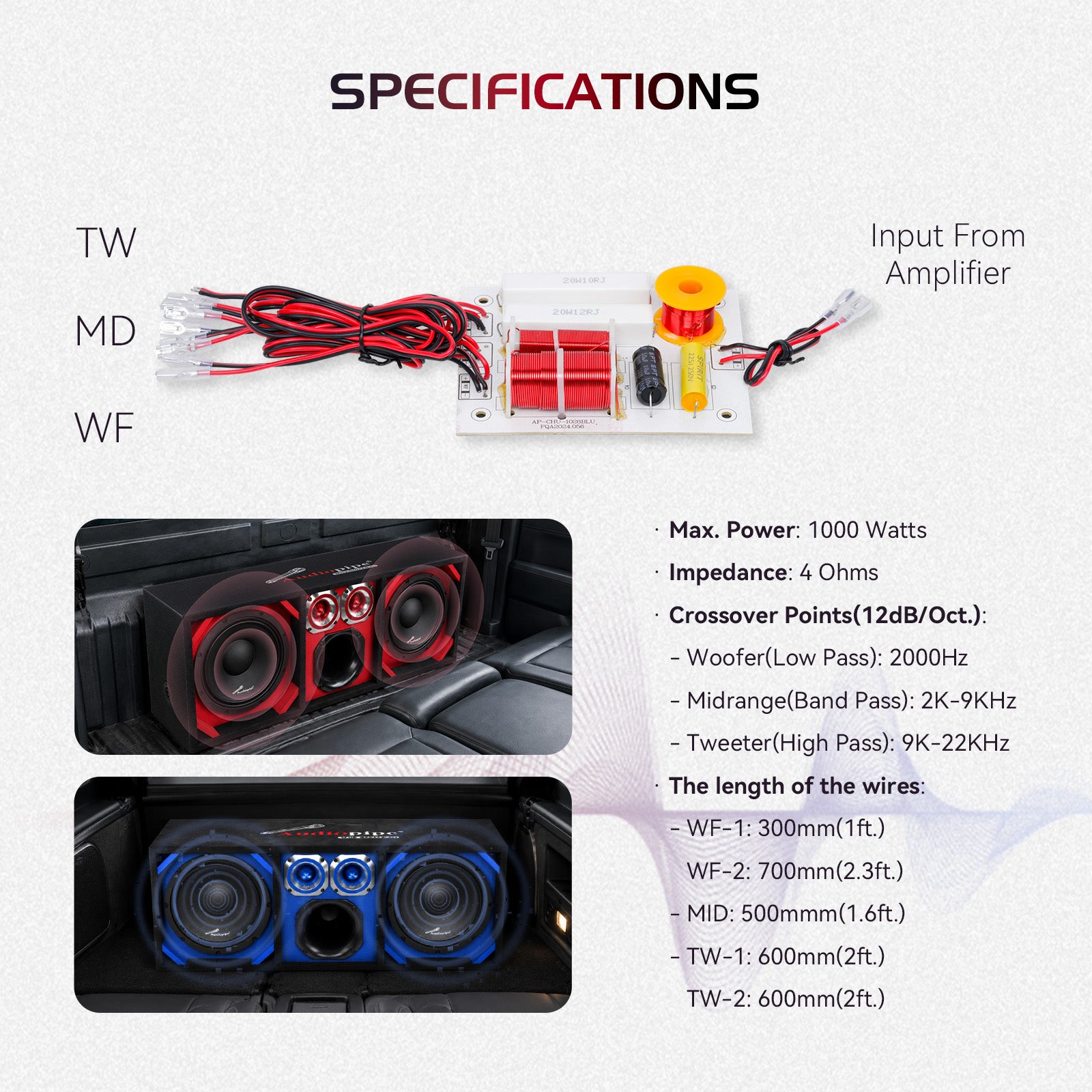 CRX-3000-CHU 3-Way Passive Crossover, Sold individually
