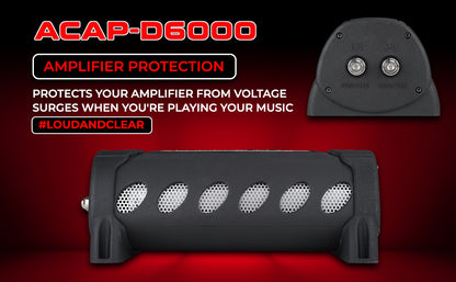 Audiopipe Car Audio Power Capacitor with Digital Display and Electronic Protection (ACAP-D6000)