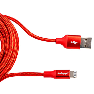 10Ft Lightning Charge/Sync Cable (AIQ-USBLIT-10RED)