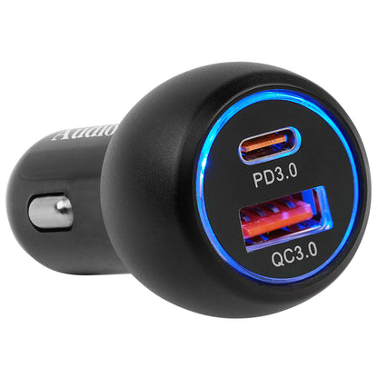 2 Ports USB-A+C Car Charger (AIQ-V12-UC-QC3)