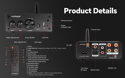 Mini Hi-Fi Amplifier (APA-200BT)
